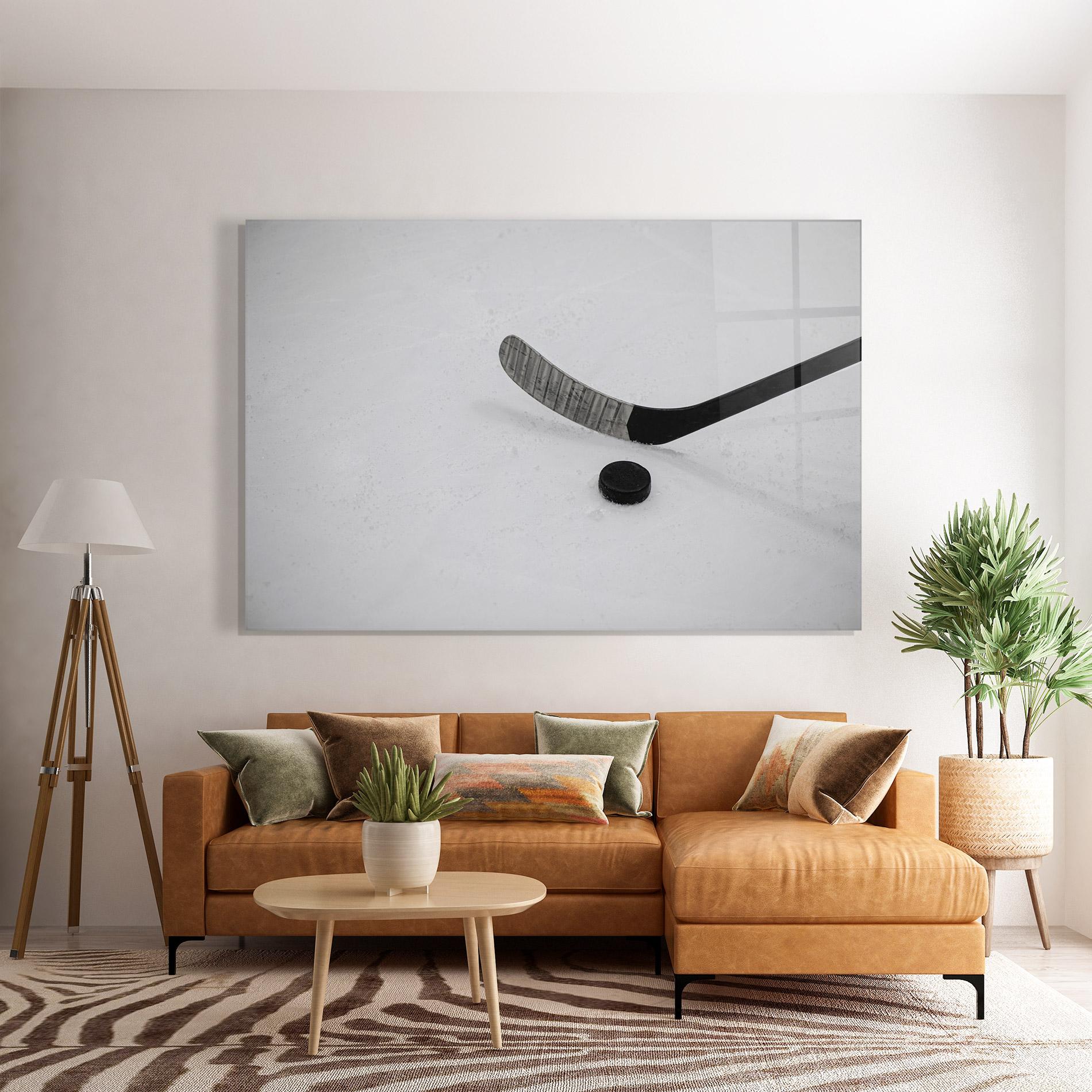 Üvegkép Hockey Puck mockup 7