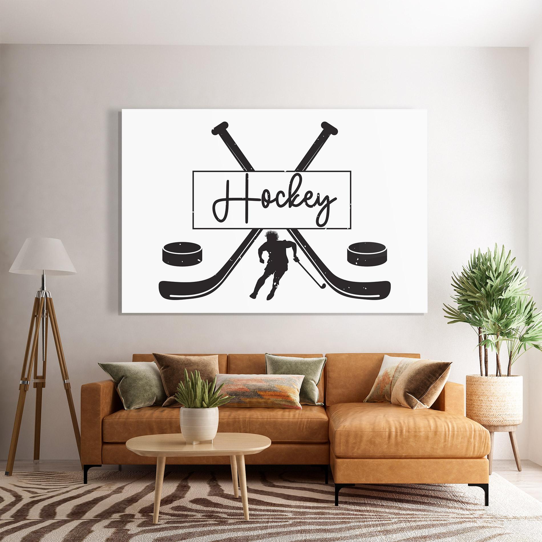 Üvegkép Hockey Stick mockup 7