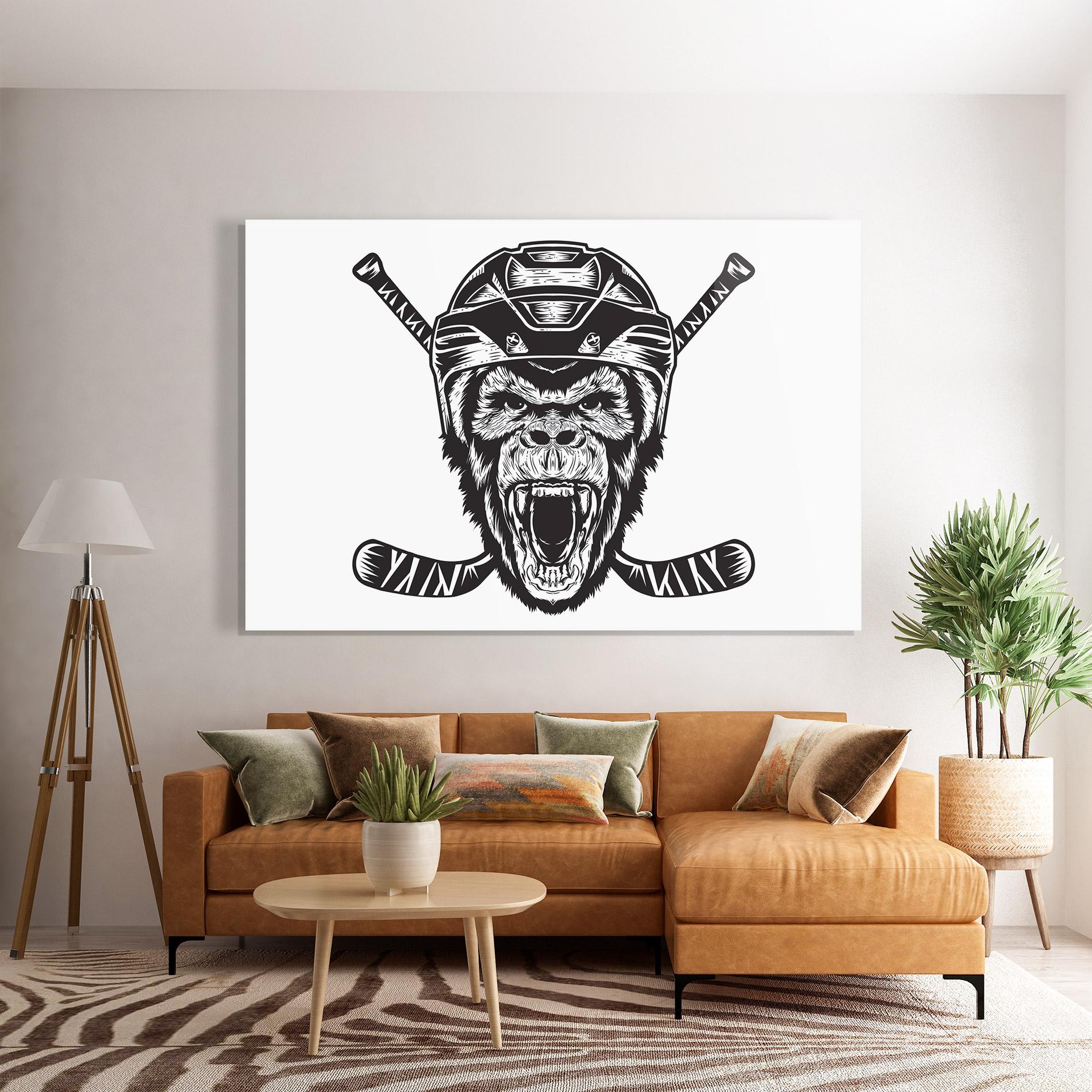 Üvegkép Monkey Hockey mockup 7