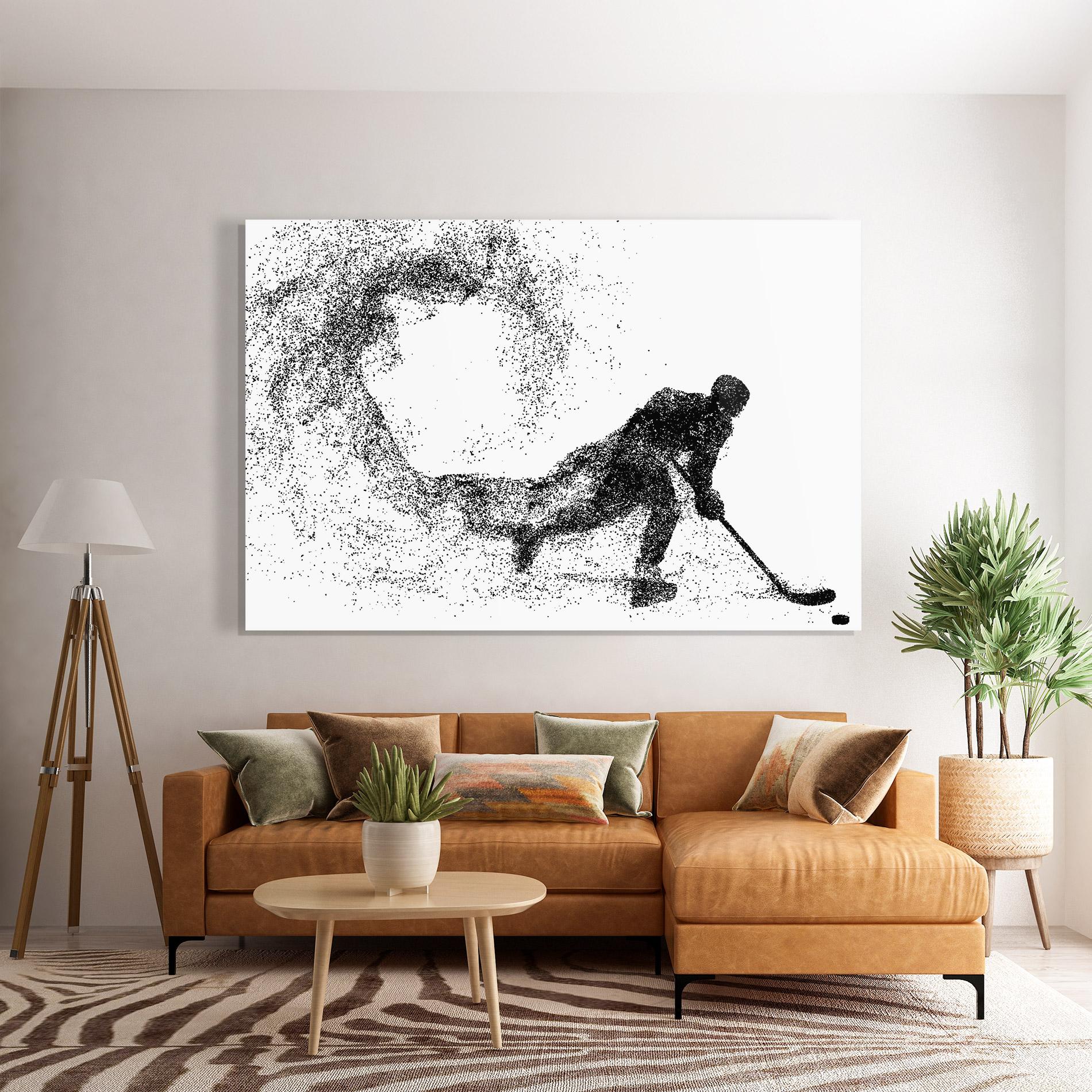 Üvegkép Playing Hockey mockup 7