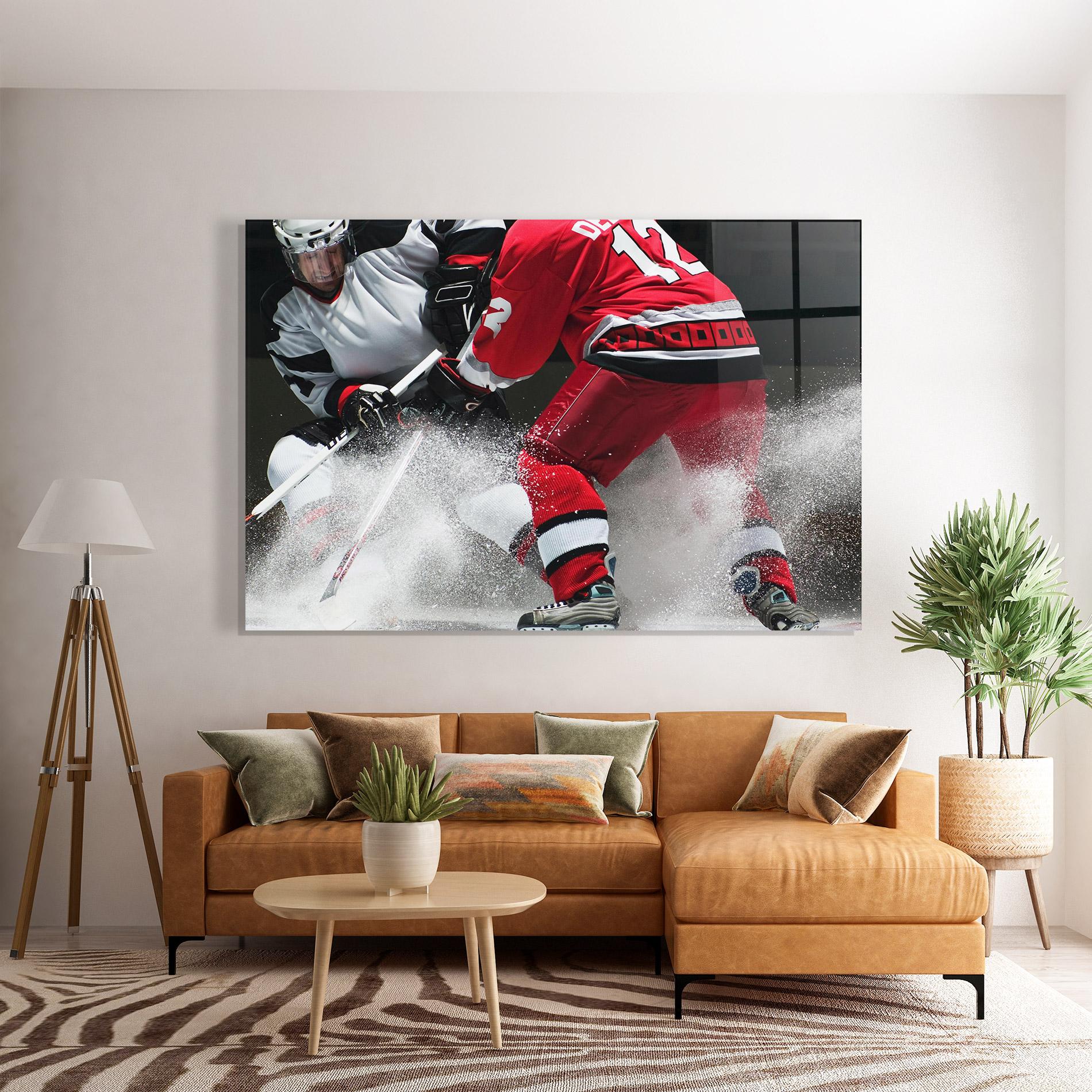 Üvegkép Red Hokey Player mockup 7