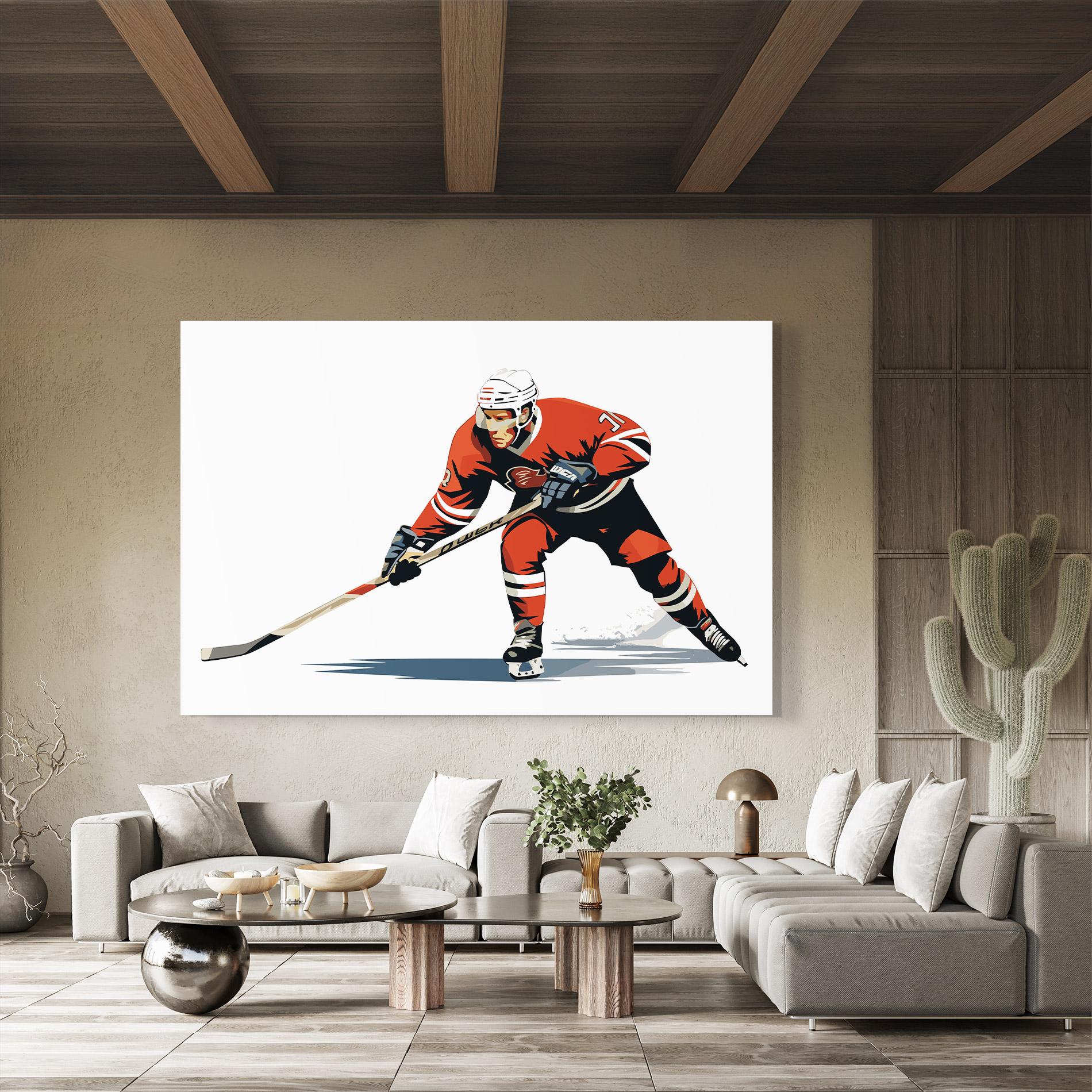 Üvegkép Hockey Orange Player mockup 8
