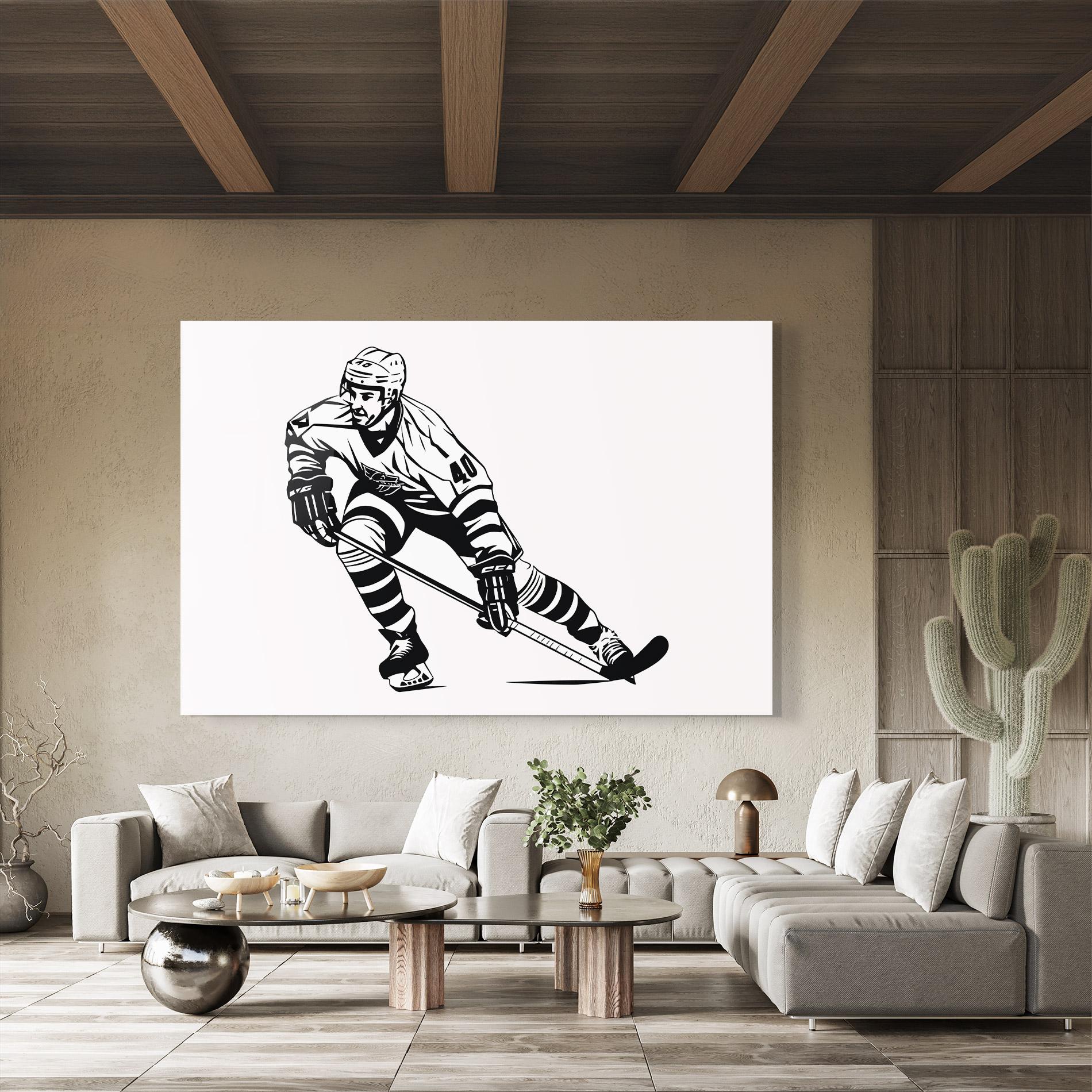 Üvegkép Hockey Player mockup 8