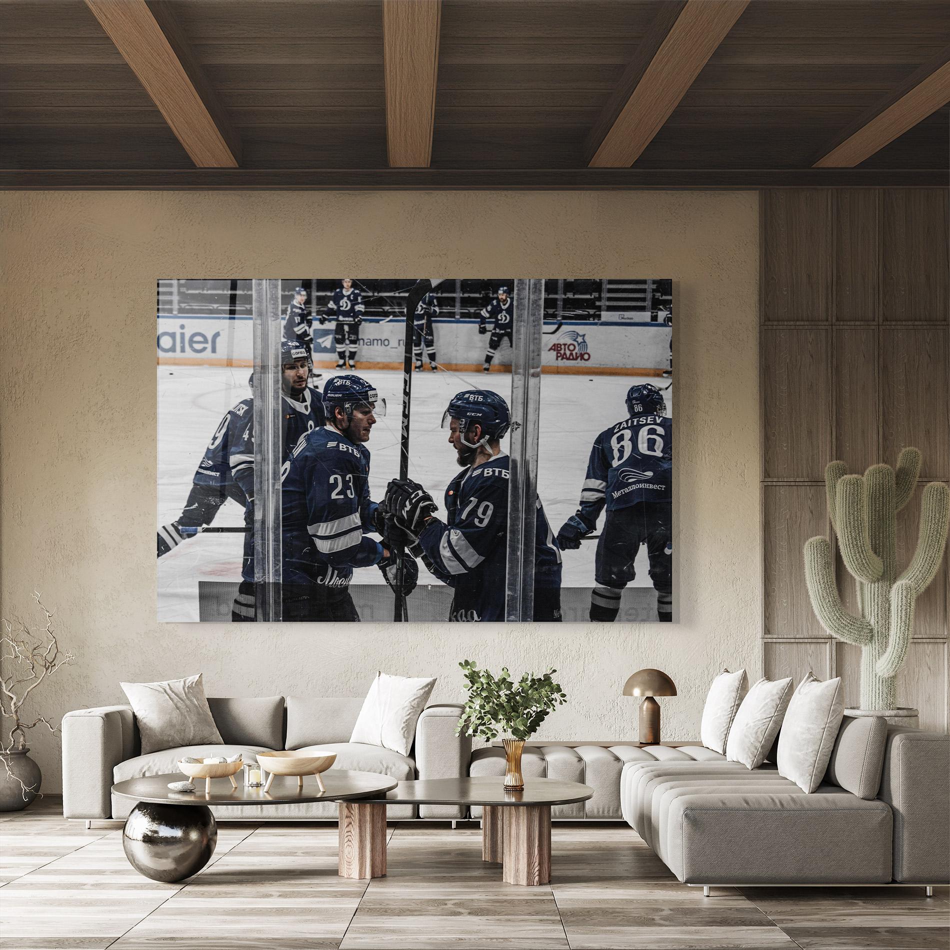 Üvegkép Hockey Players mockup 8
