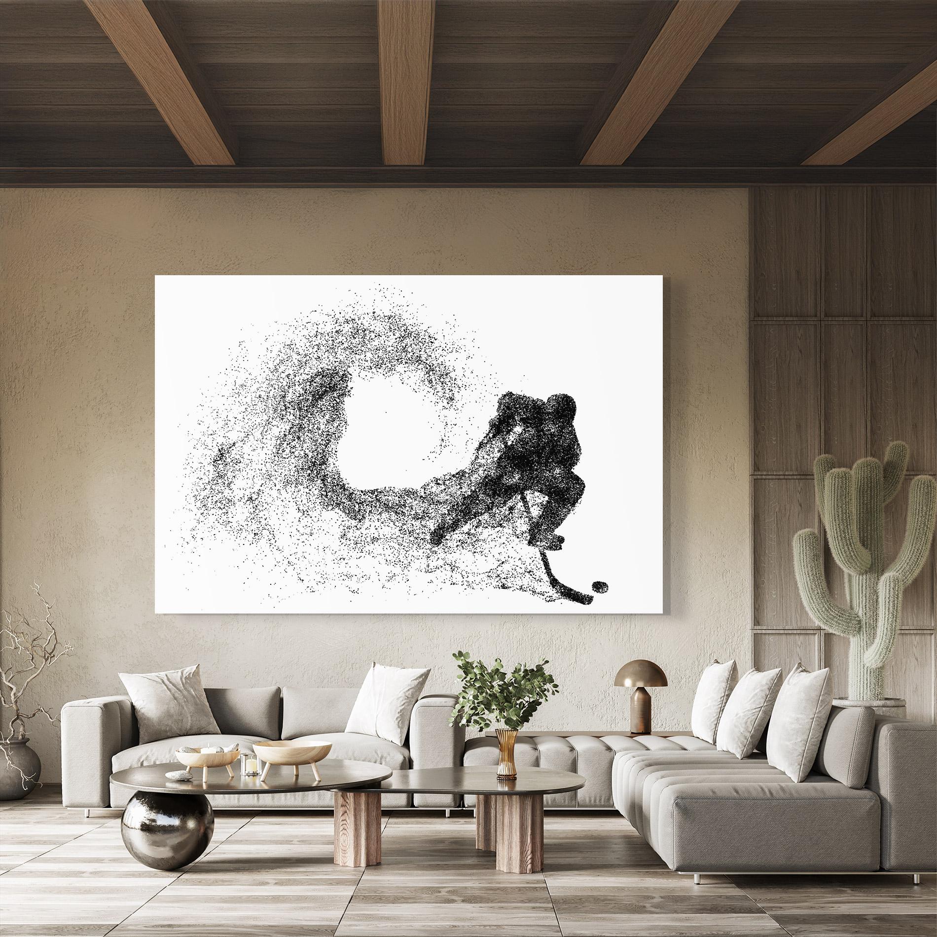 Üvegkép Hockey Playing mockup 8