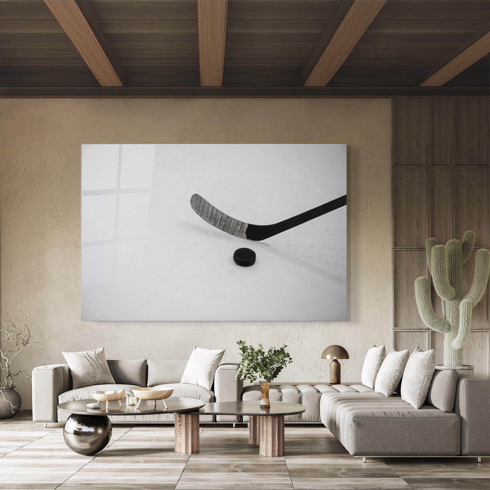 Üvegkép Hockey Puck mockup 8