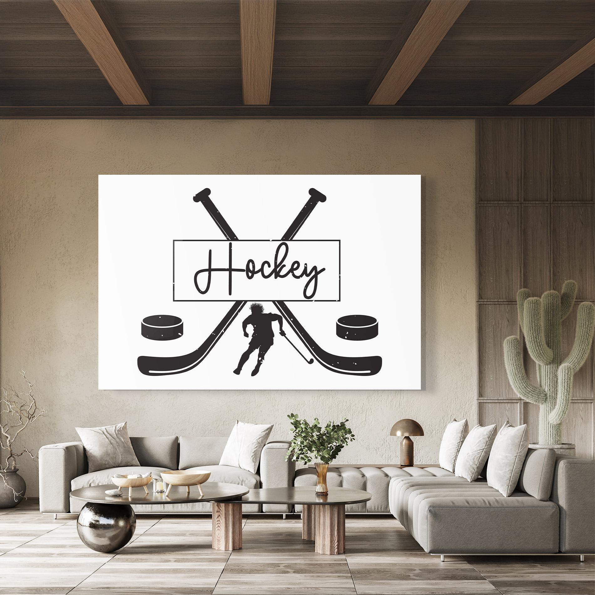 Üvegkép Hockey Stick mockup 8