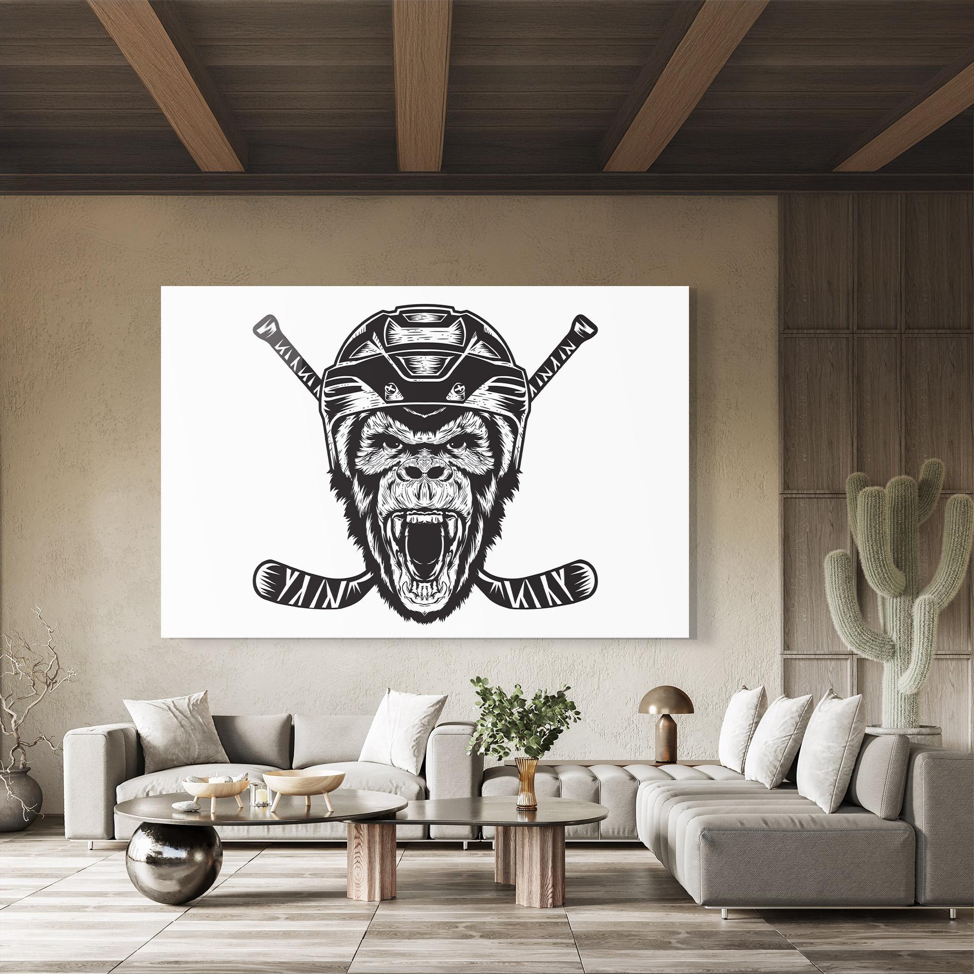Üvegkép Monkey Hockey mockup 8
