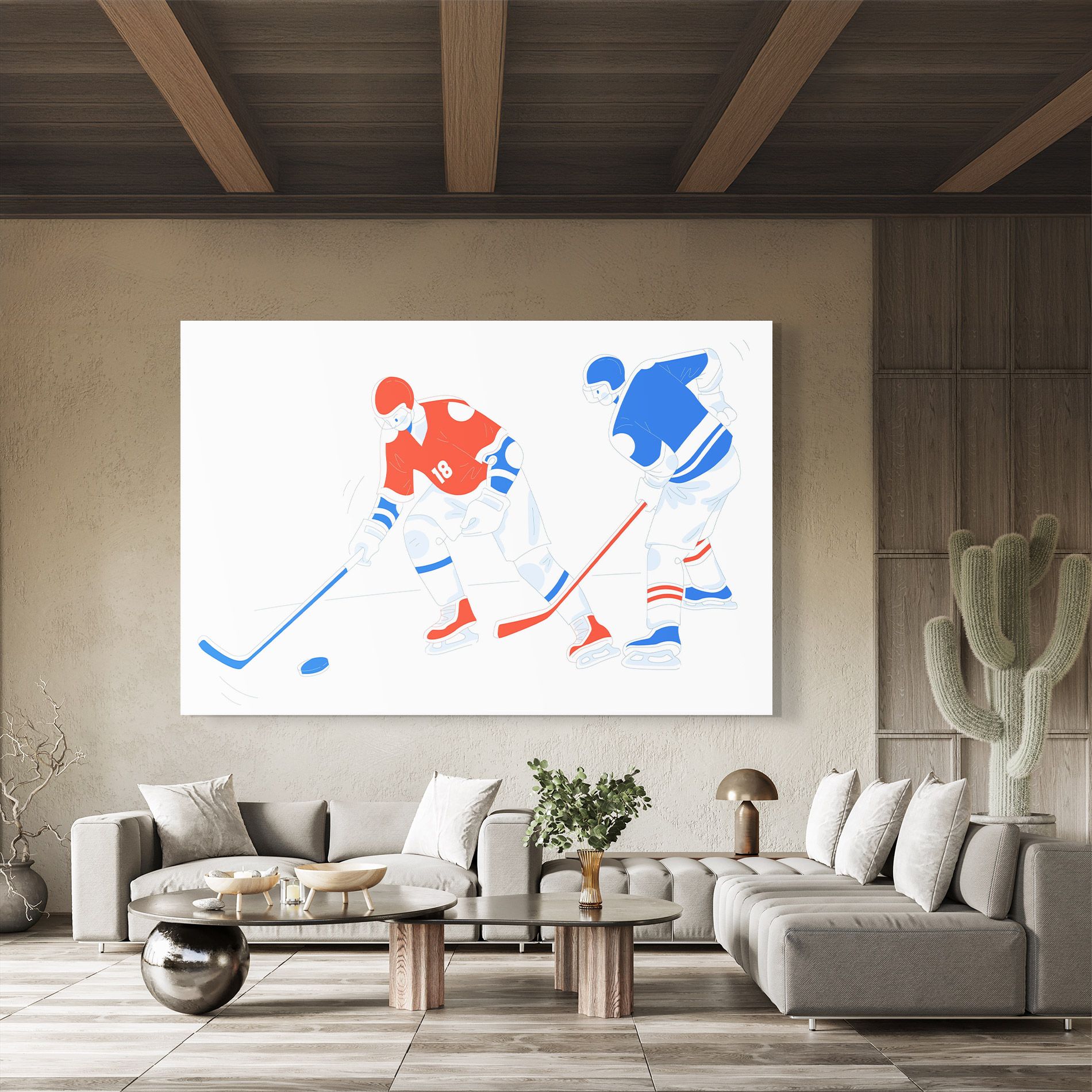 Orange Blue Hockey mockup 8