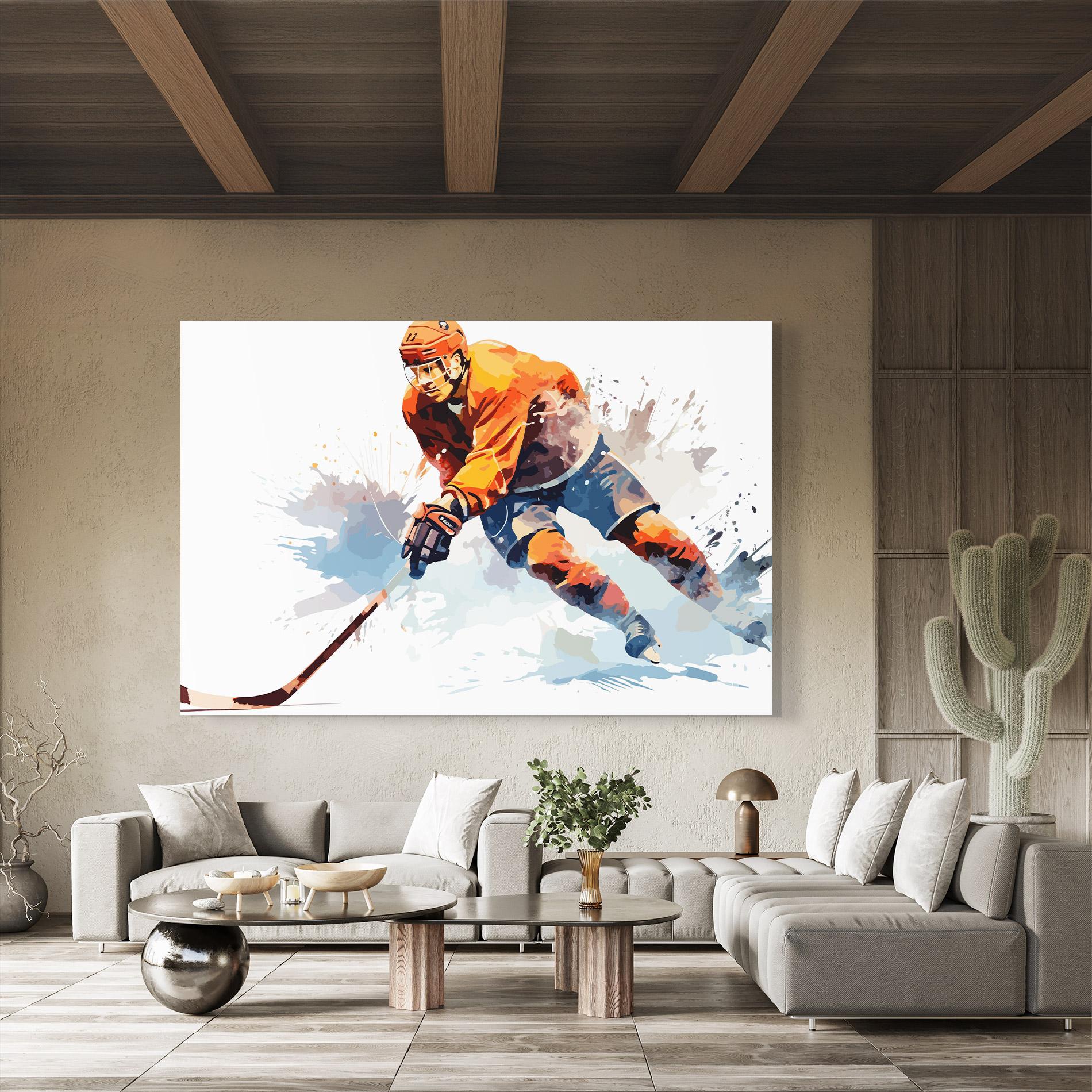 Üvegkép Orange Hockey mockup 8