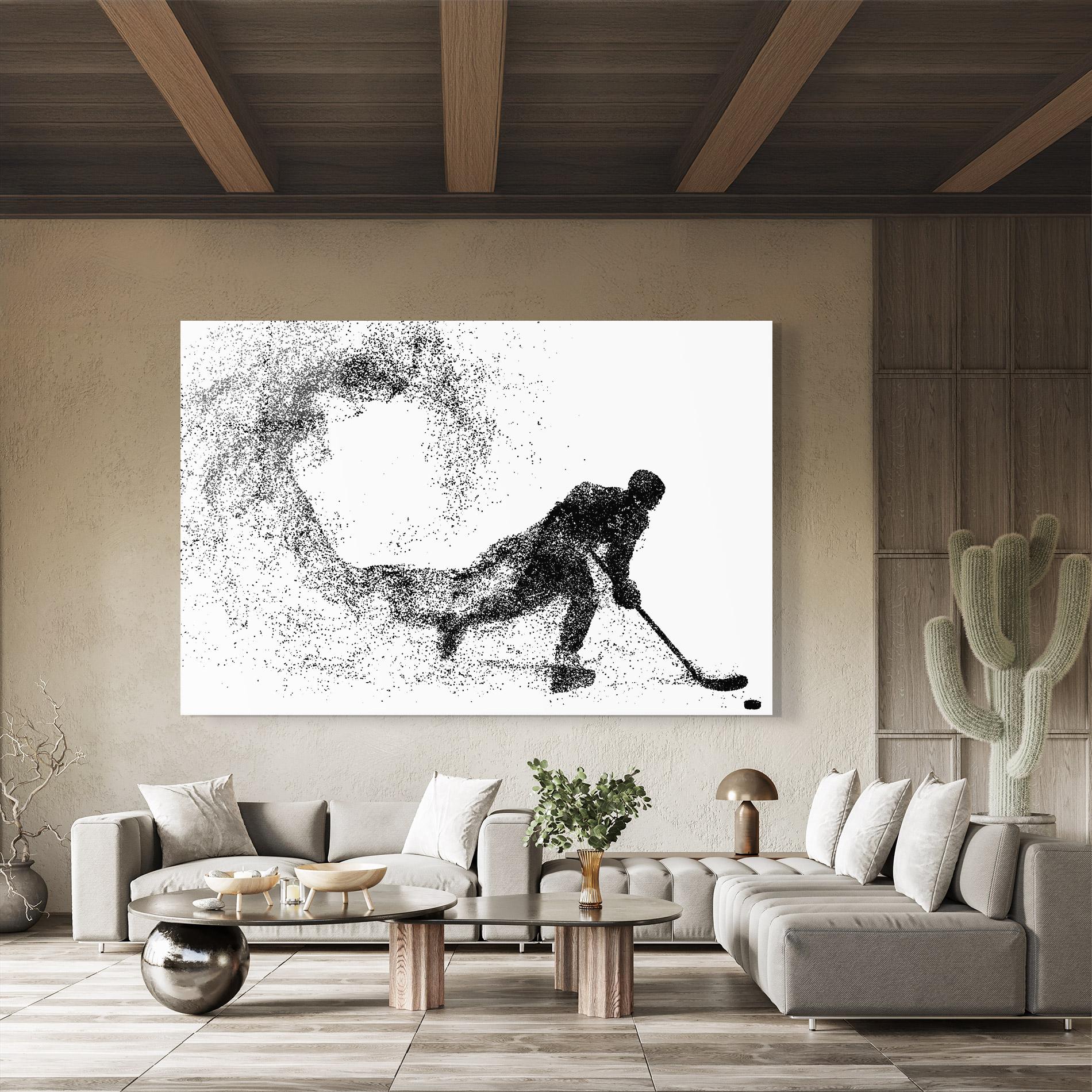 Üvegkép Playing Hockey mockup 8