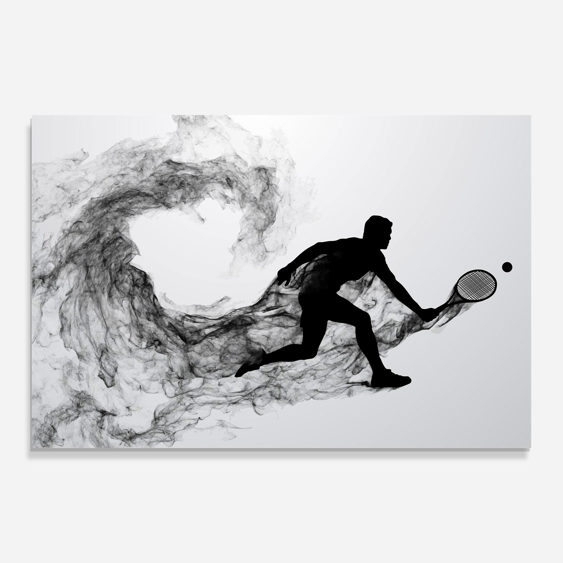 Üvegkép Black Smoke Tennis mockup 0