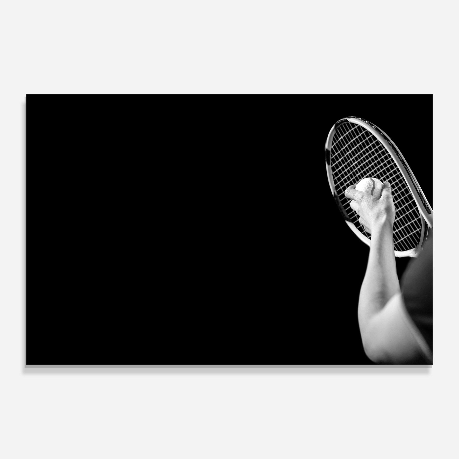 Üvegkép Grey Tennis Racket mockup 0