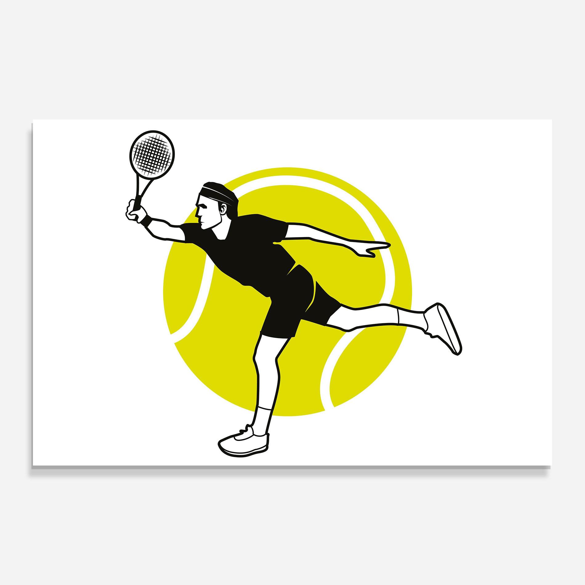 Üvegkép Running Tennis mockup 0