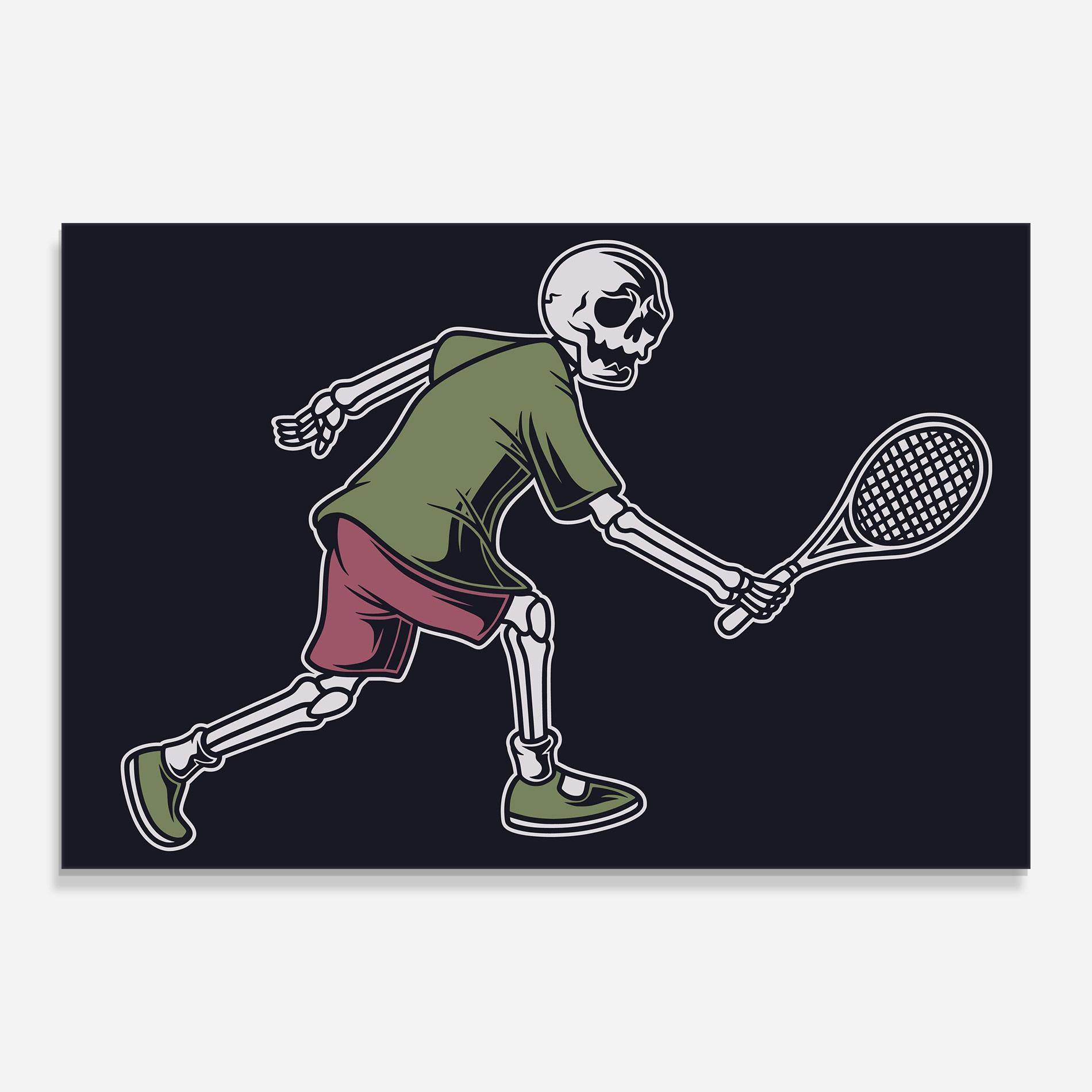 Üvegkép Skull Tennis mockup 0