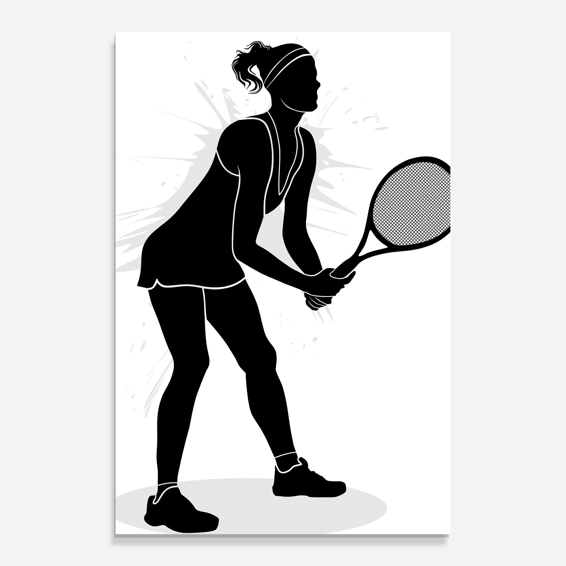 Üvegkép Female Tennis Player mockup 0