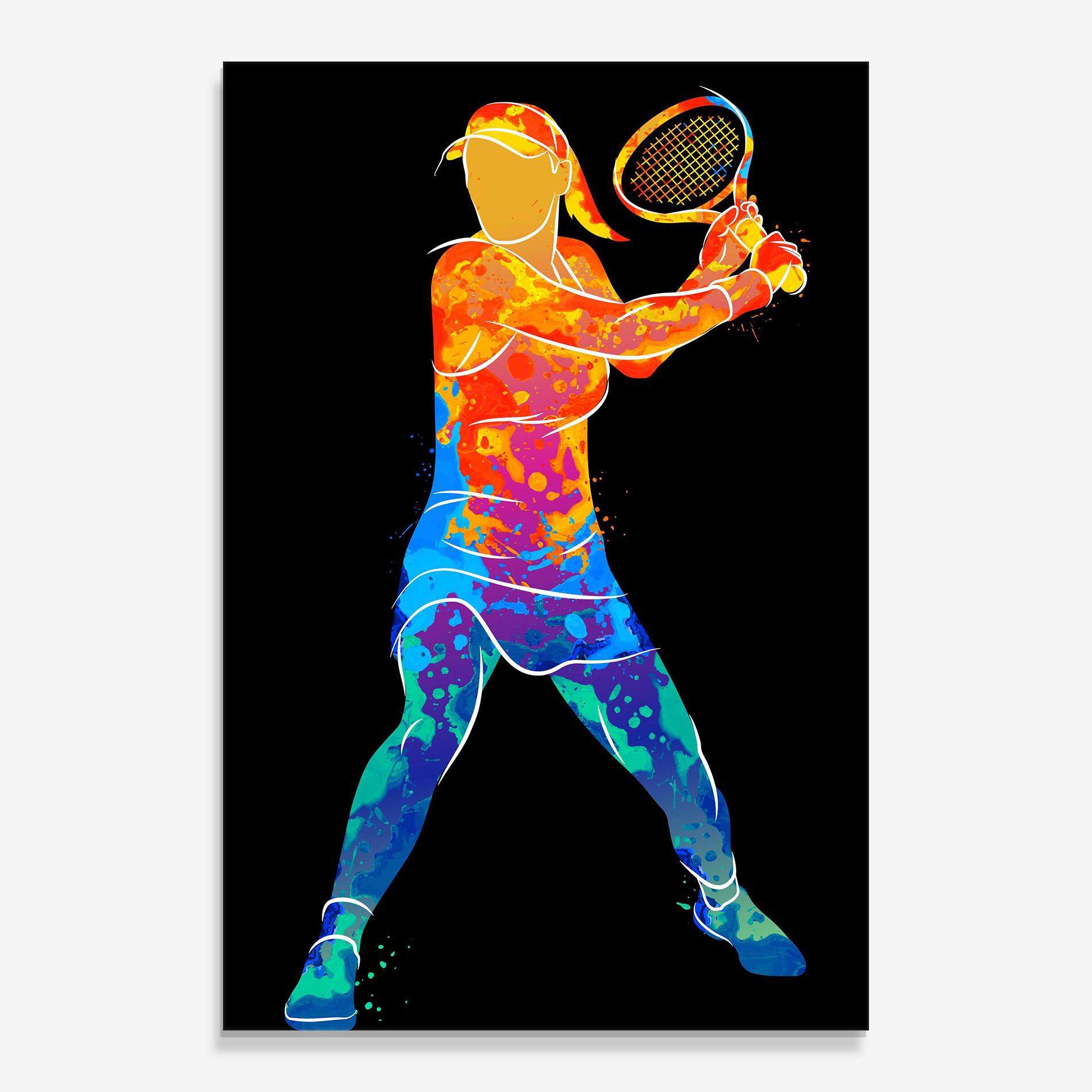 Üvegkép Green Orange Tennis mockup 0