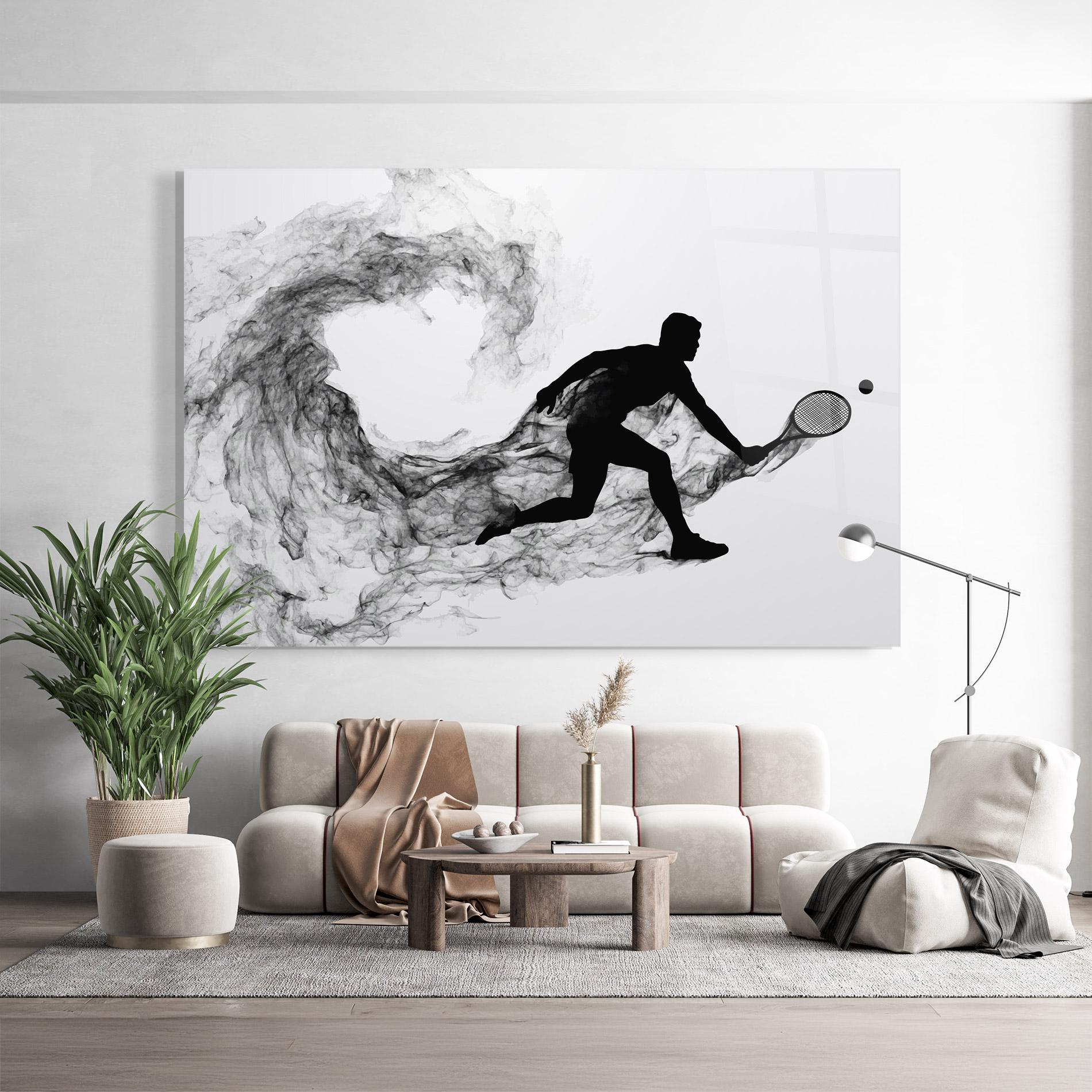 Üvegkép Black Smoke Tennis mockup 9