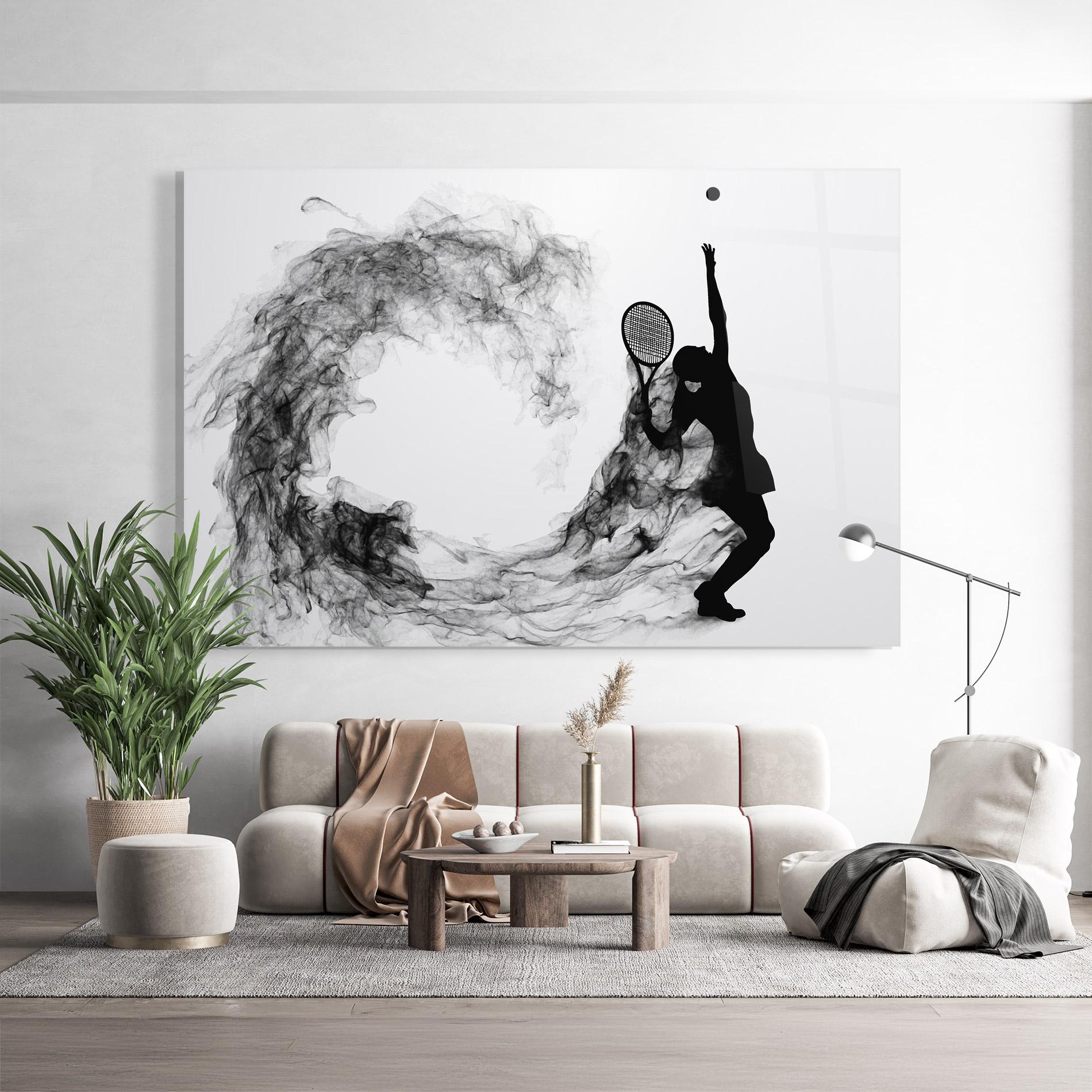 Üvegkép Black Tennis Smoke mockup 9