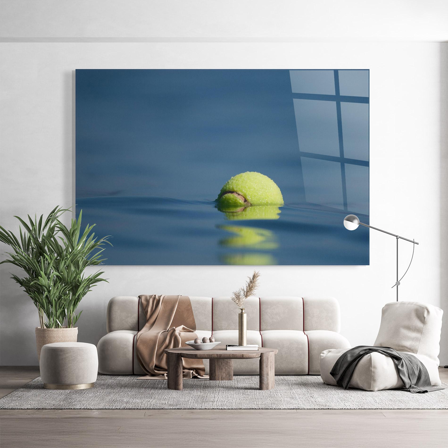 Üvegkép Tennis Ball In Water mockup 9