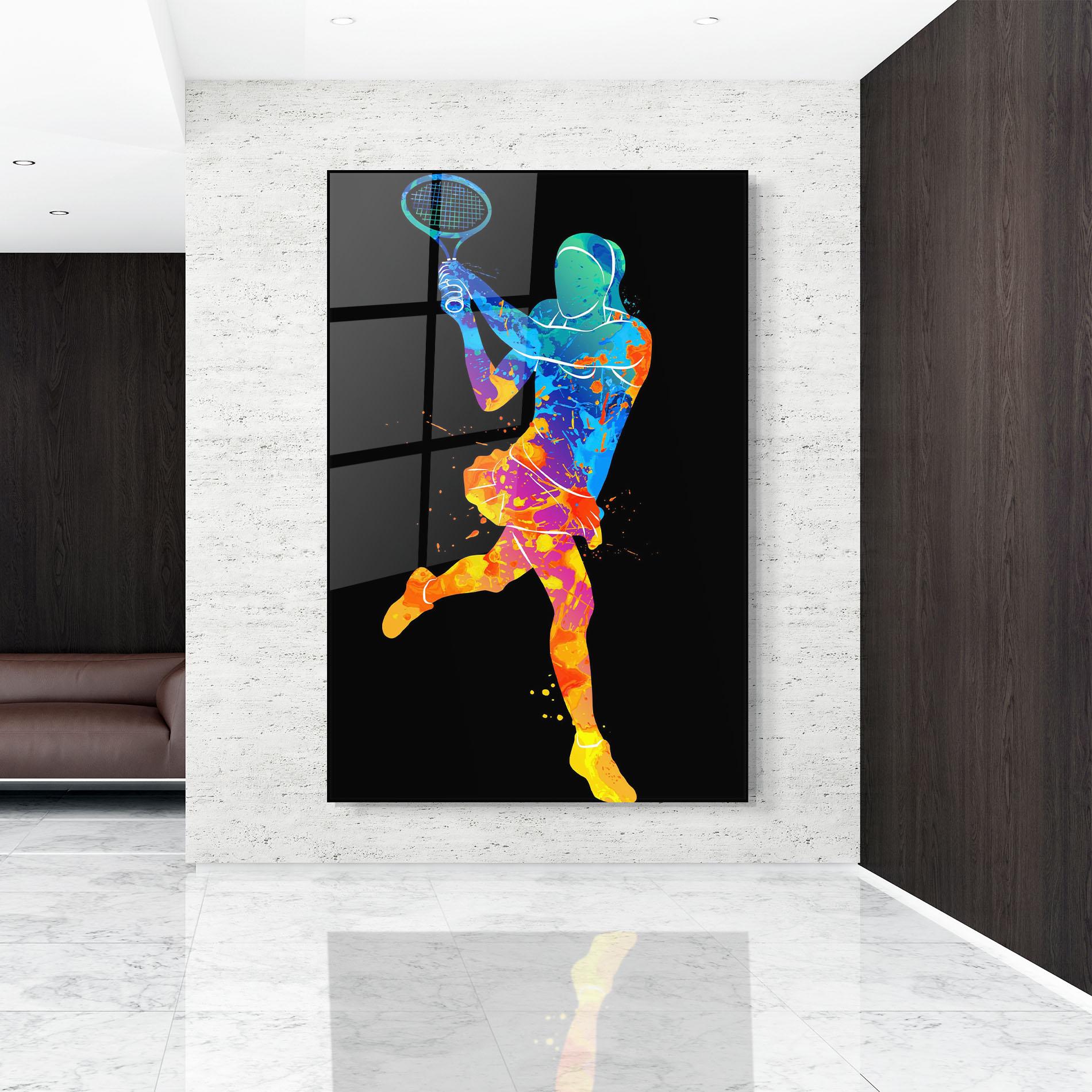 Üvegkép Blue Orange Tennis mockup 9