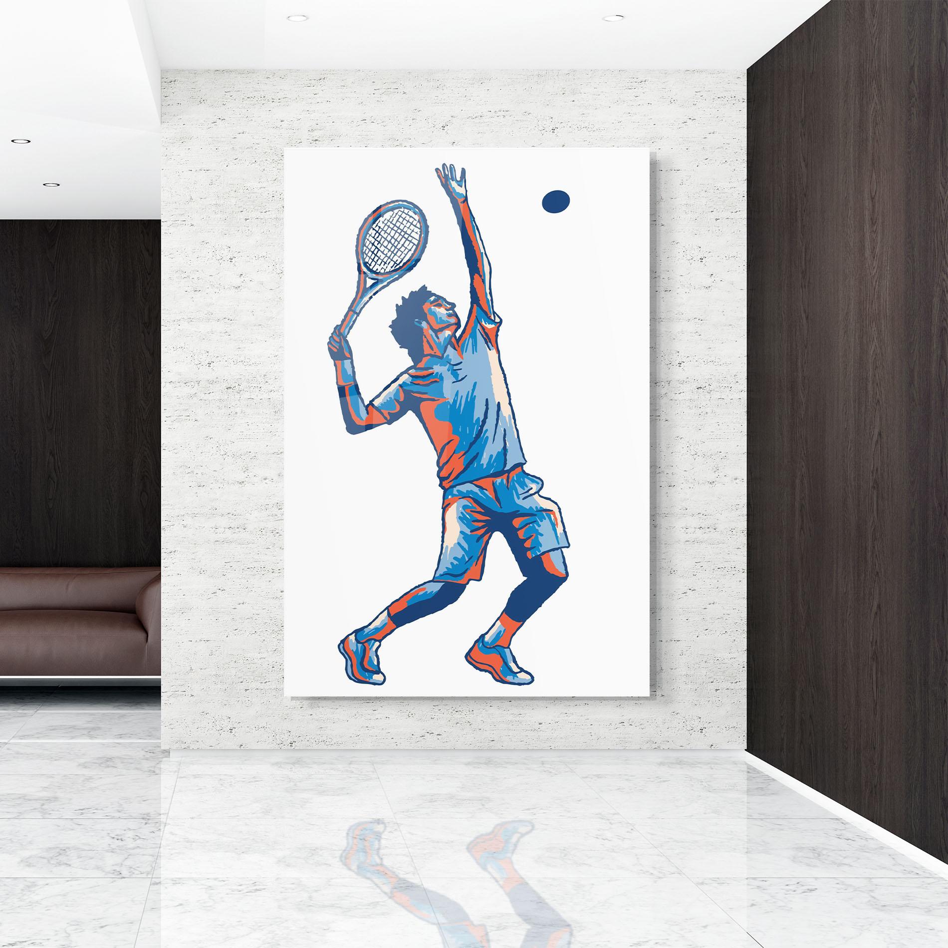 Üvegkép Blue Red Tennis mockup 9