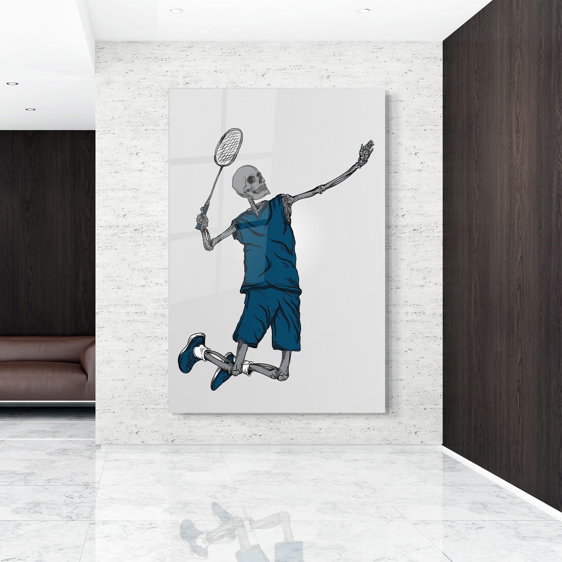 Üvegkép Blue Skull Tennis mockup 9