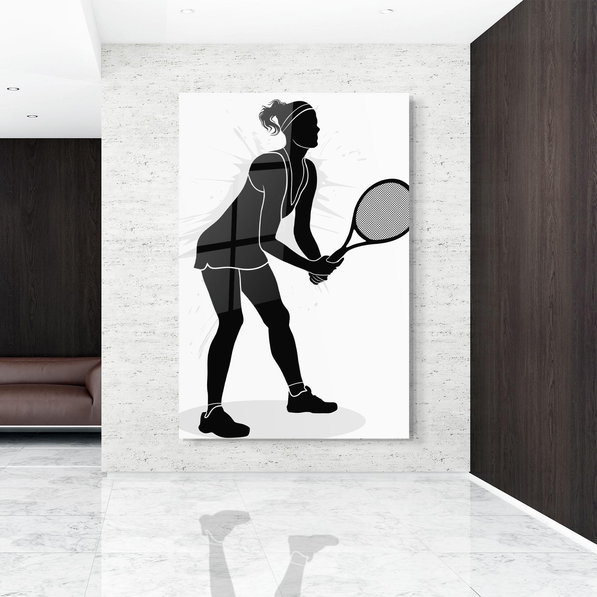 Üvegkép Female Tennis Player mockup 9