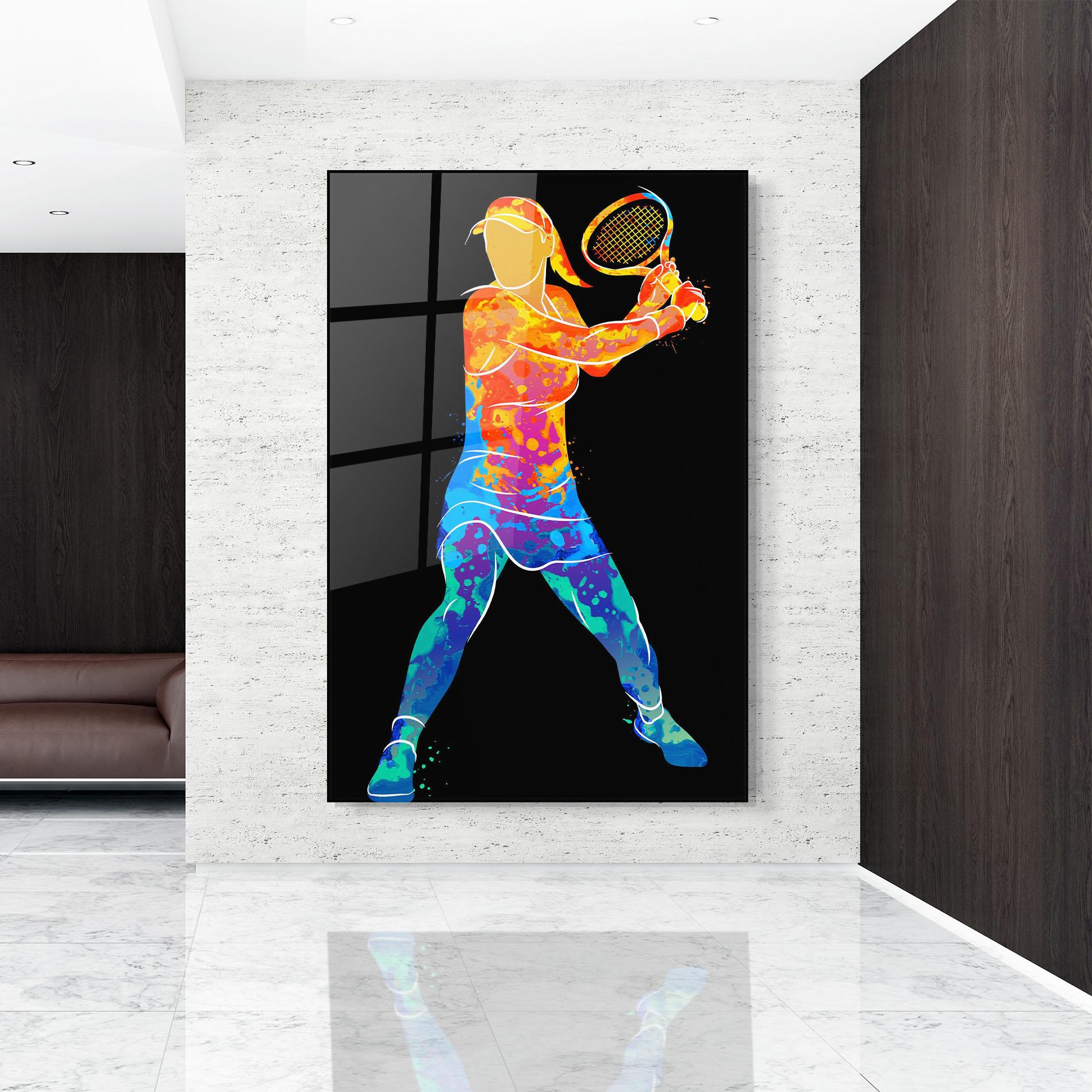 Üvegkép Green Orange Tennis mockup 9