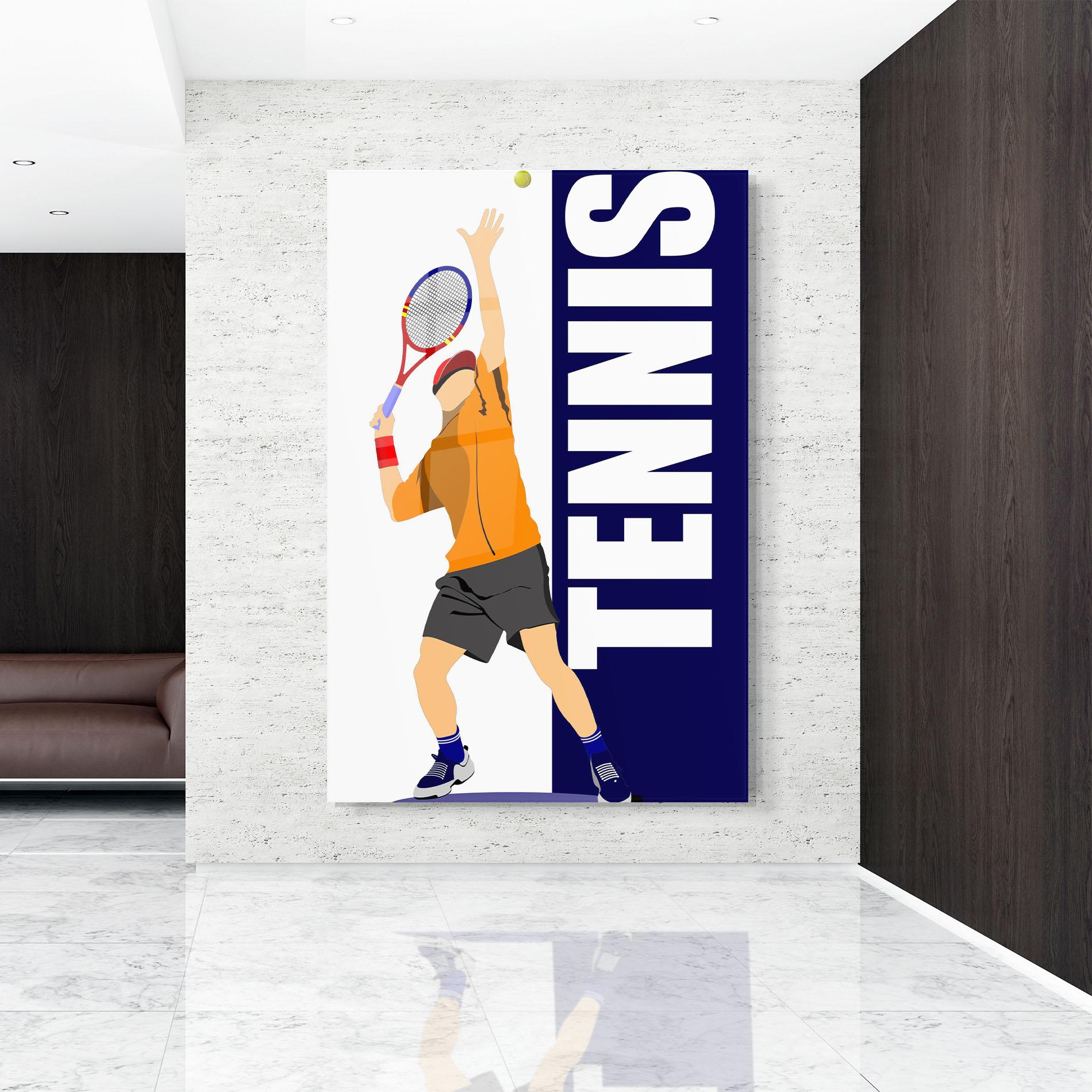 Üvegkép Orange Tennis Player mockup 9