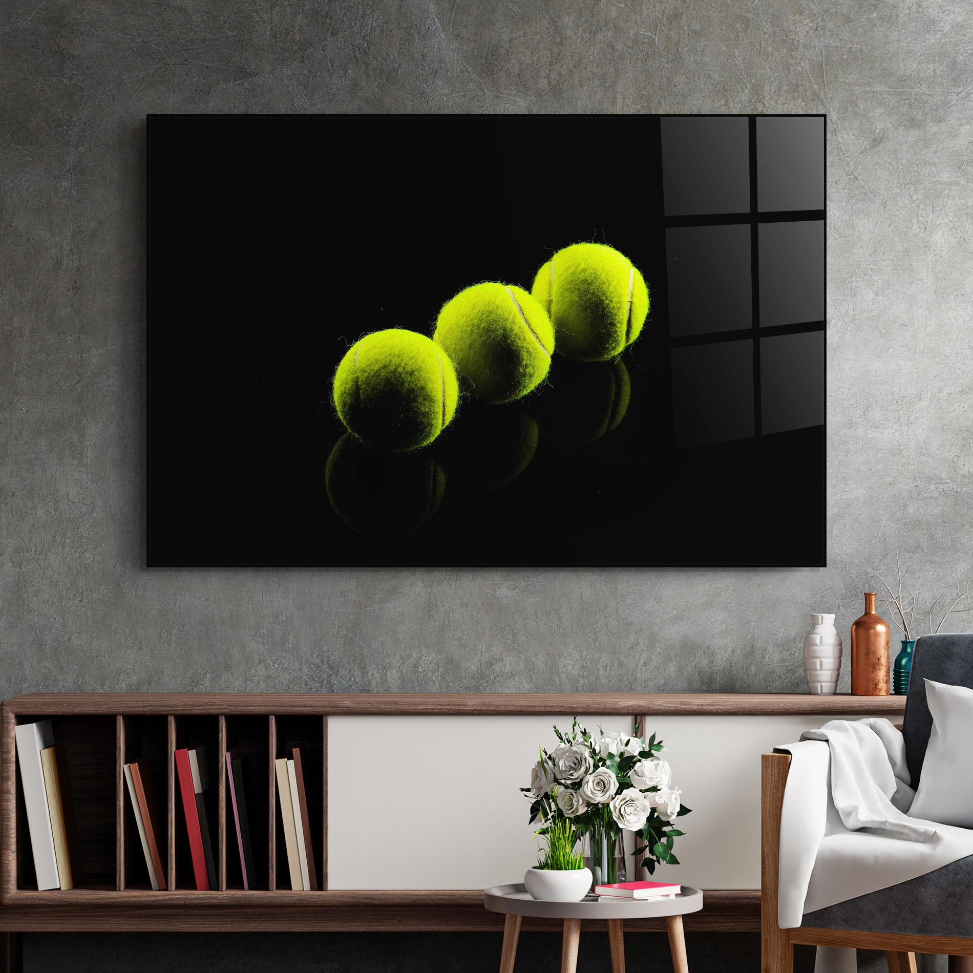Üvegkép 3 Tennis Balls mockup 2