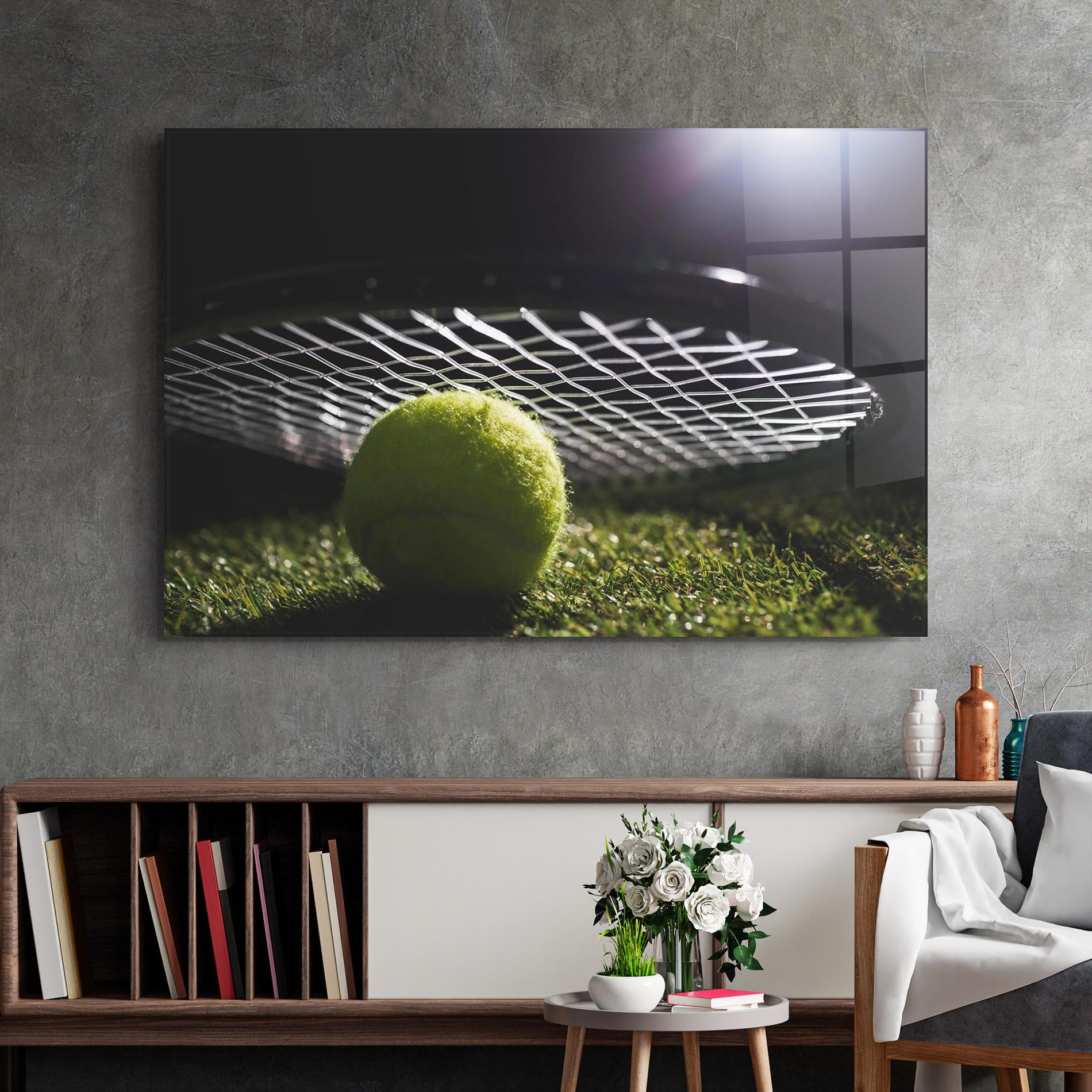 Üvegkép Close Up Tennis Ball mockup 2