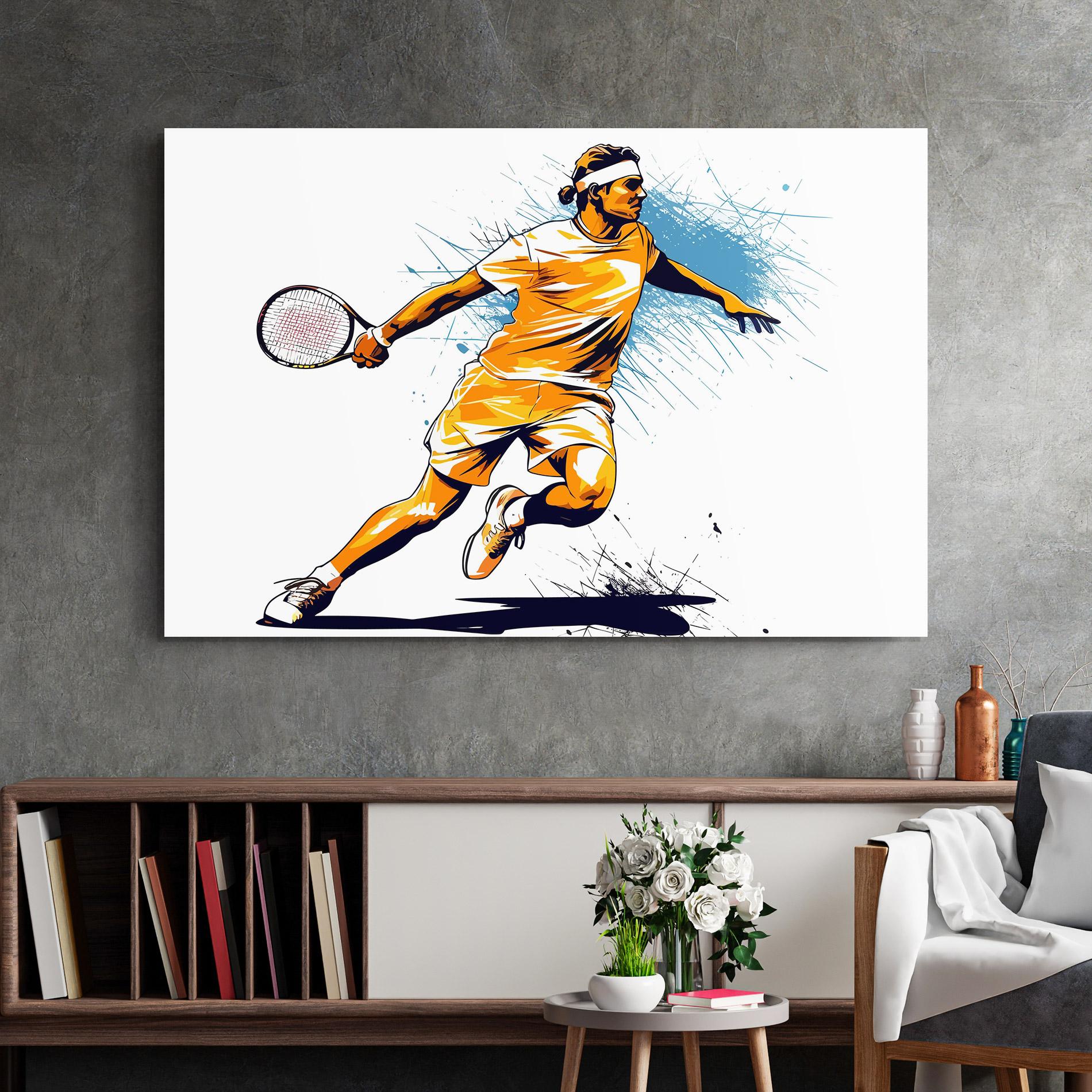 Üvegkép Orange Blue Tennis mockup 2