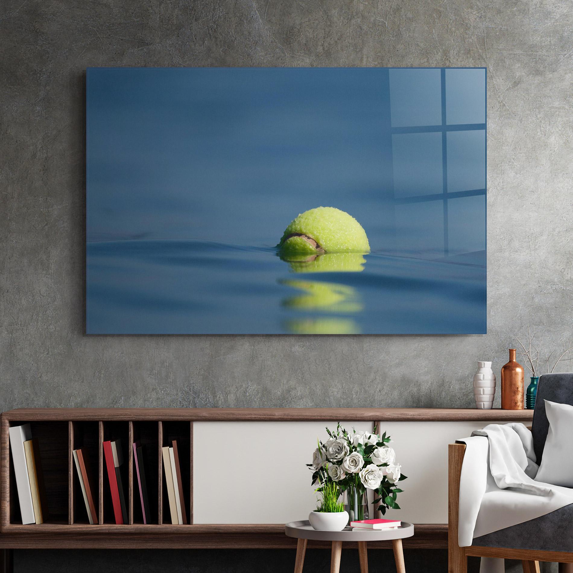Üvegkép Tennis Ball In Water mockup 2
