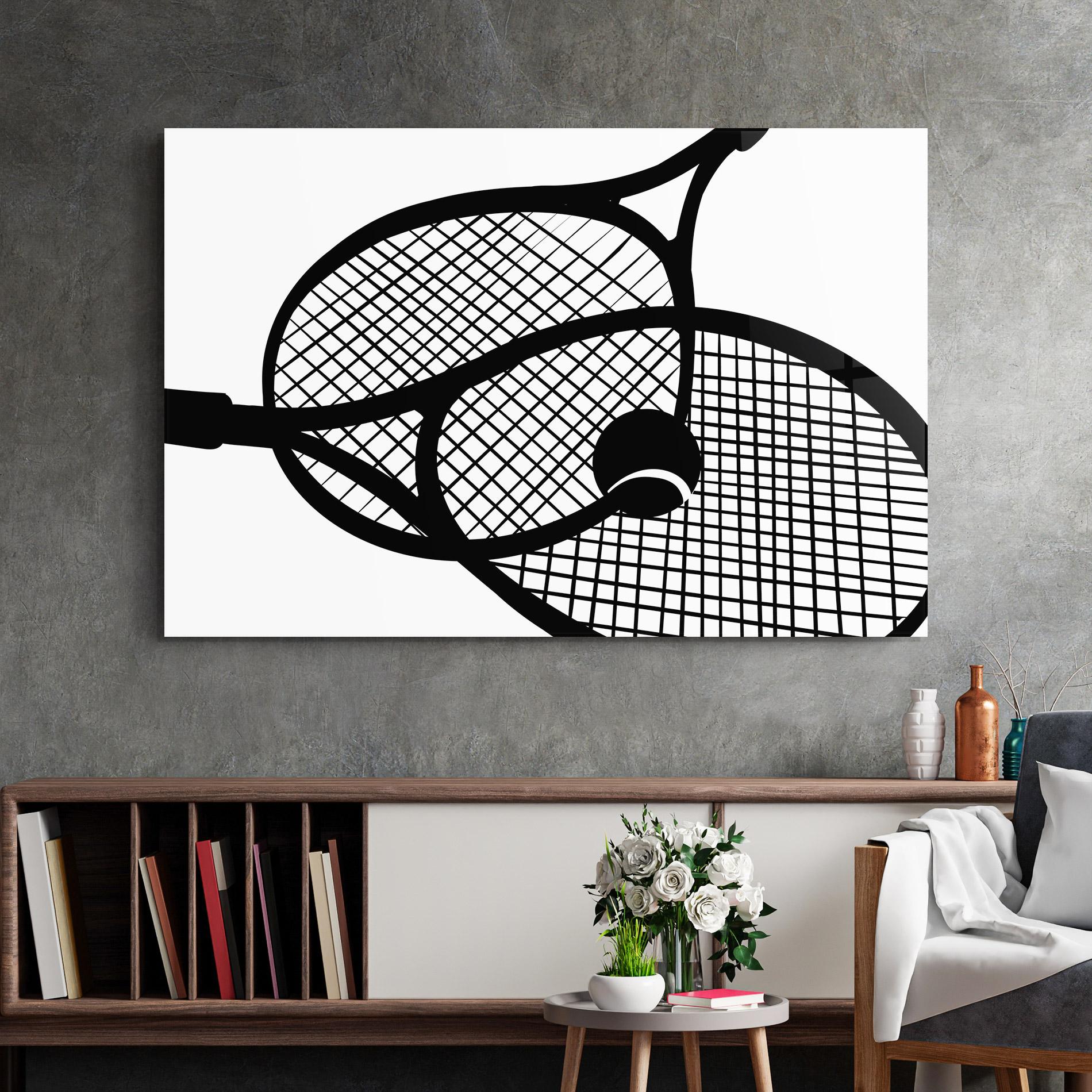 Üvegkép Tennis Ball Line mockup 2