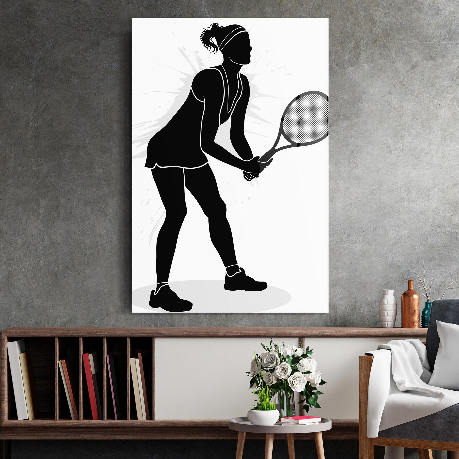 Üvegkép Female Tennis Player mockup 2