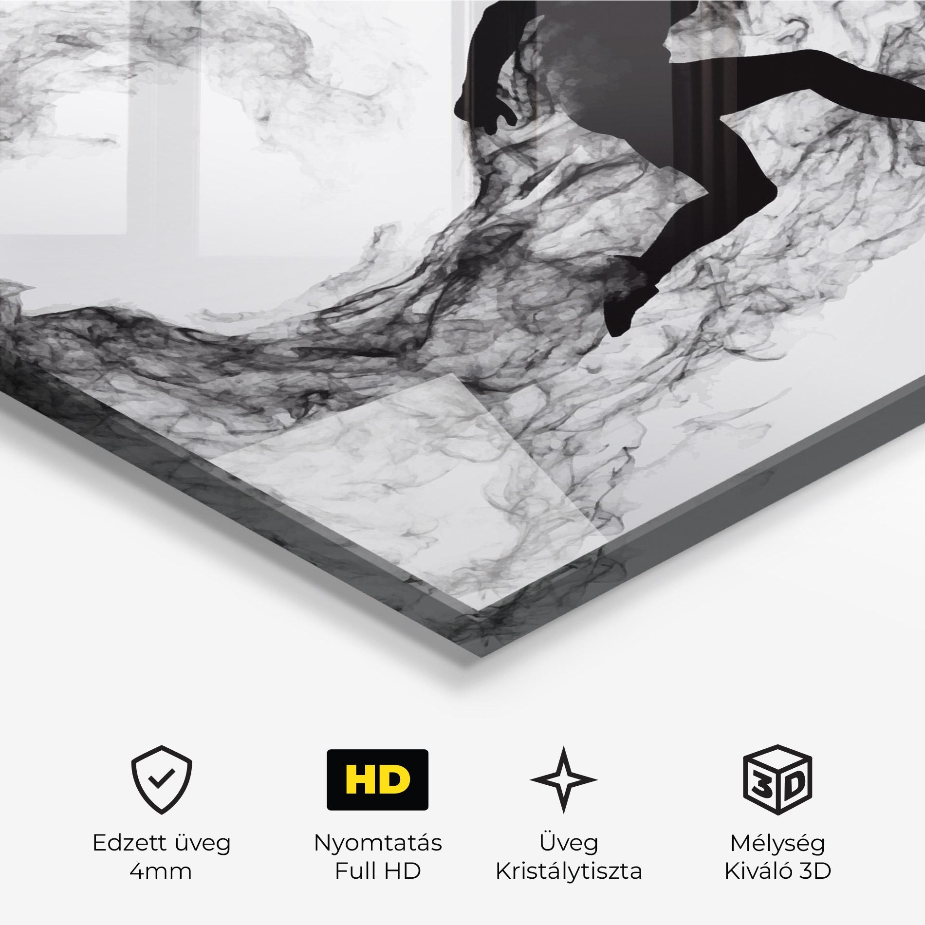 Üvegkép Black Smoke Tennis mockup 3