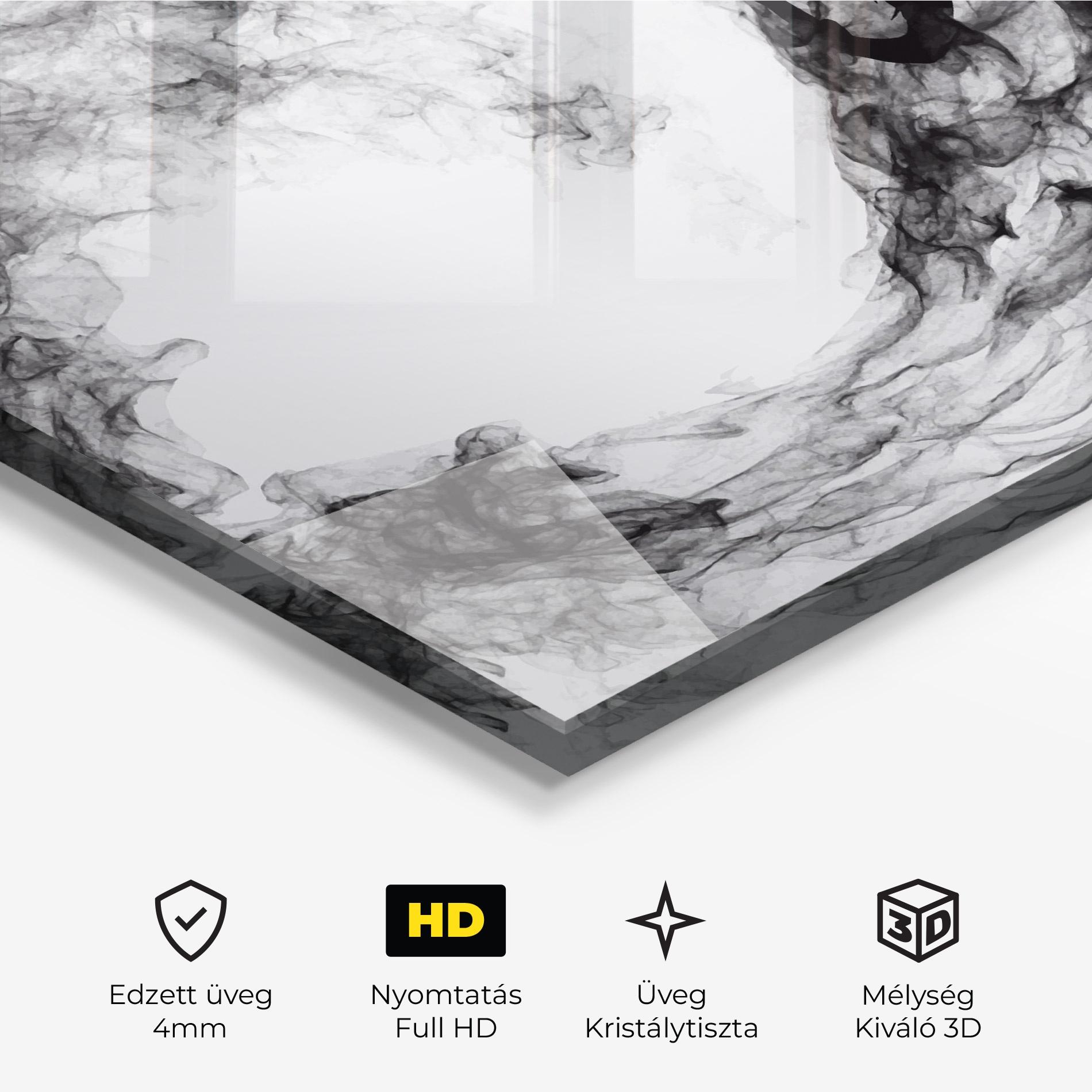 Üvegkép Black Tennis Smoke mockup 3