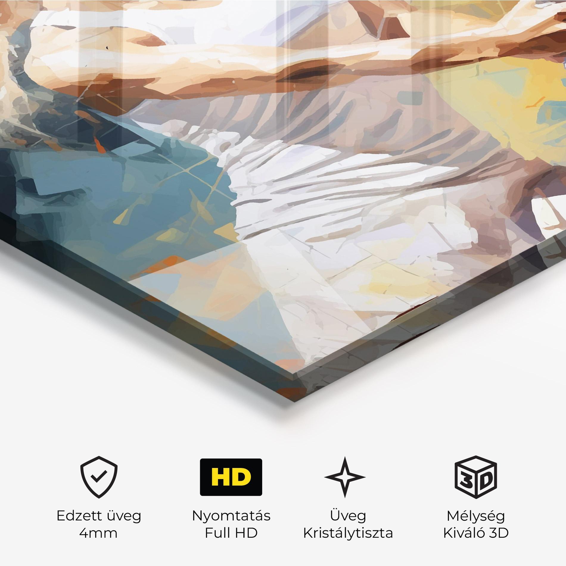 Üvegkép Blonde Tennis Girl mockup 3