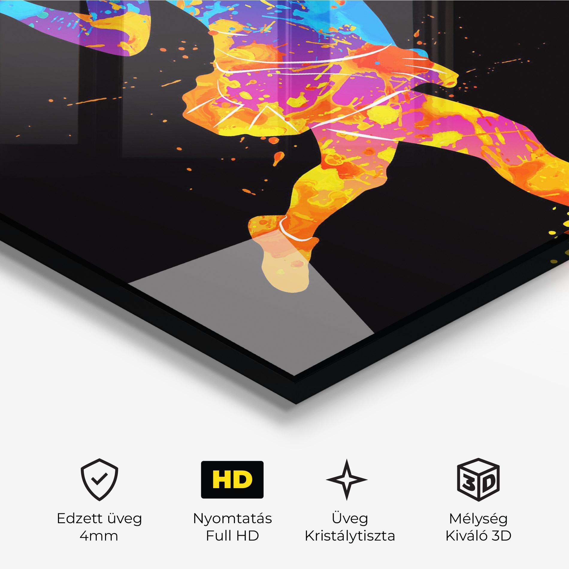 Üvegkép Blue Orange Tennis mockup 3