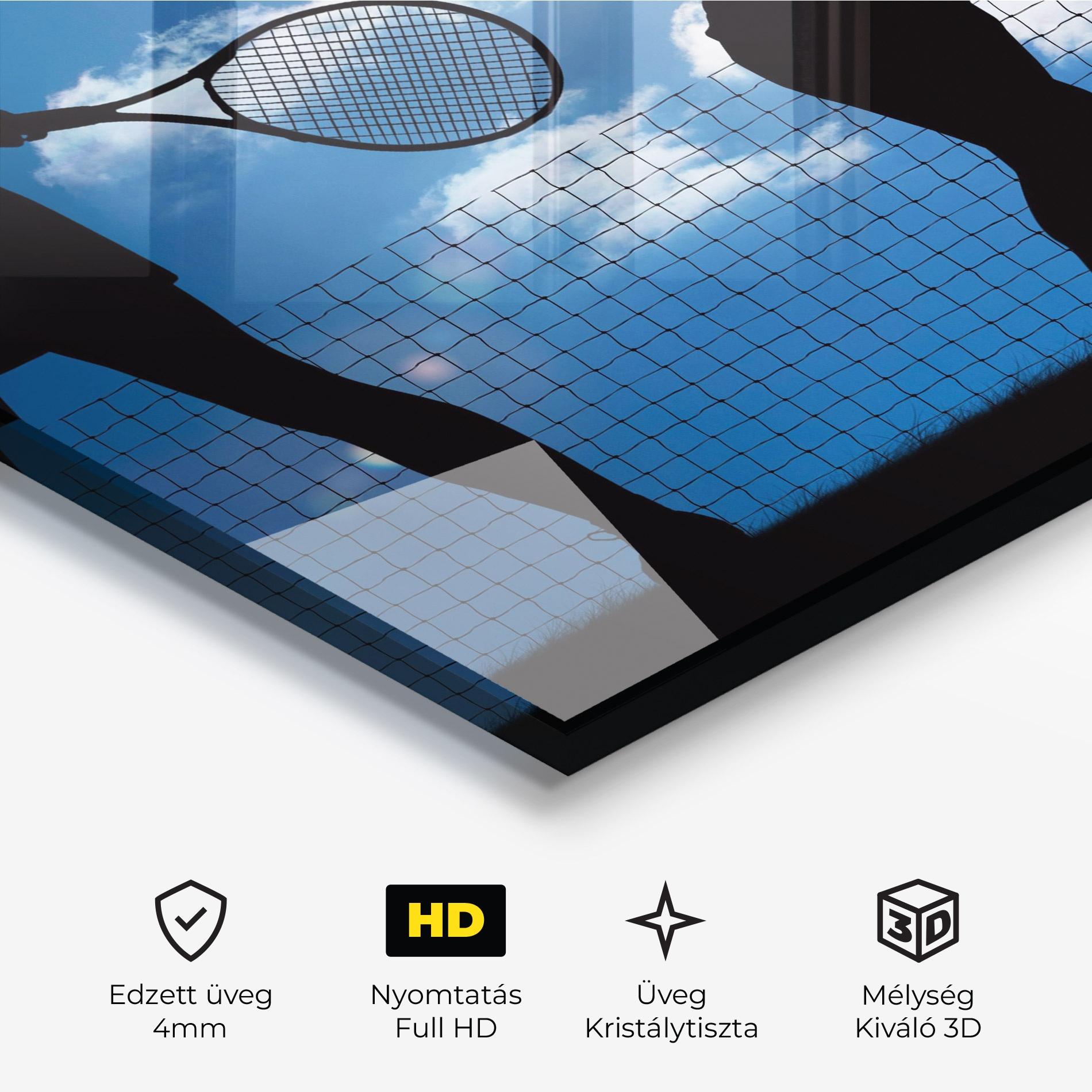 Üvegkép Blue Sky Tennis mockup 3