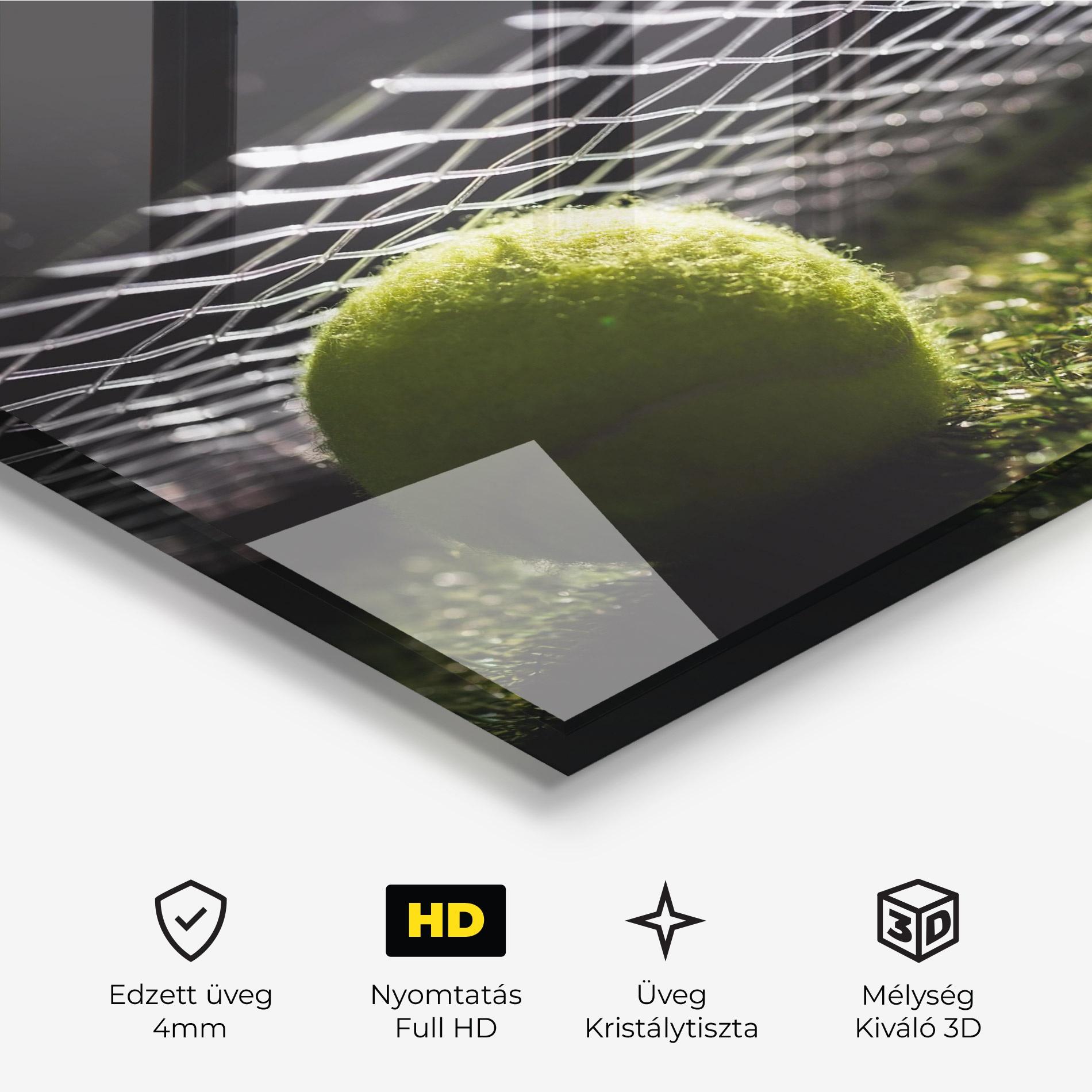 Üvegkép Close Up Tennis Ball mockup 3