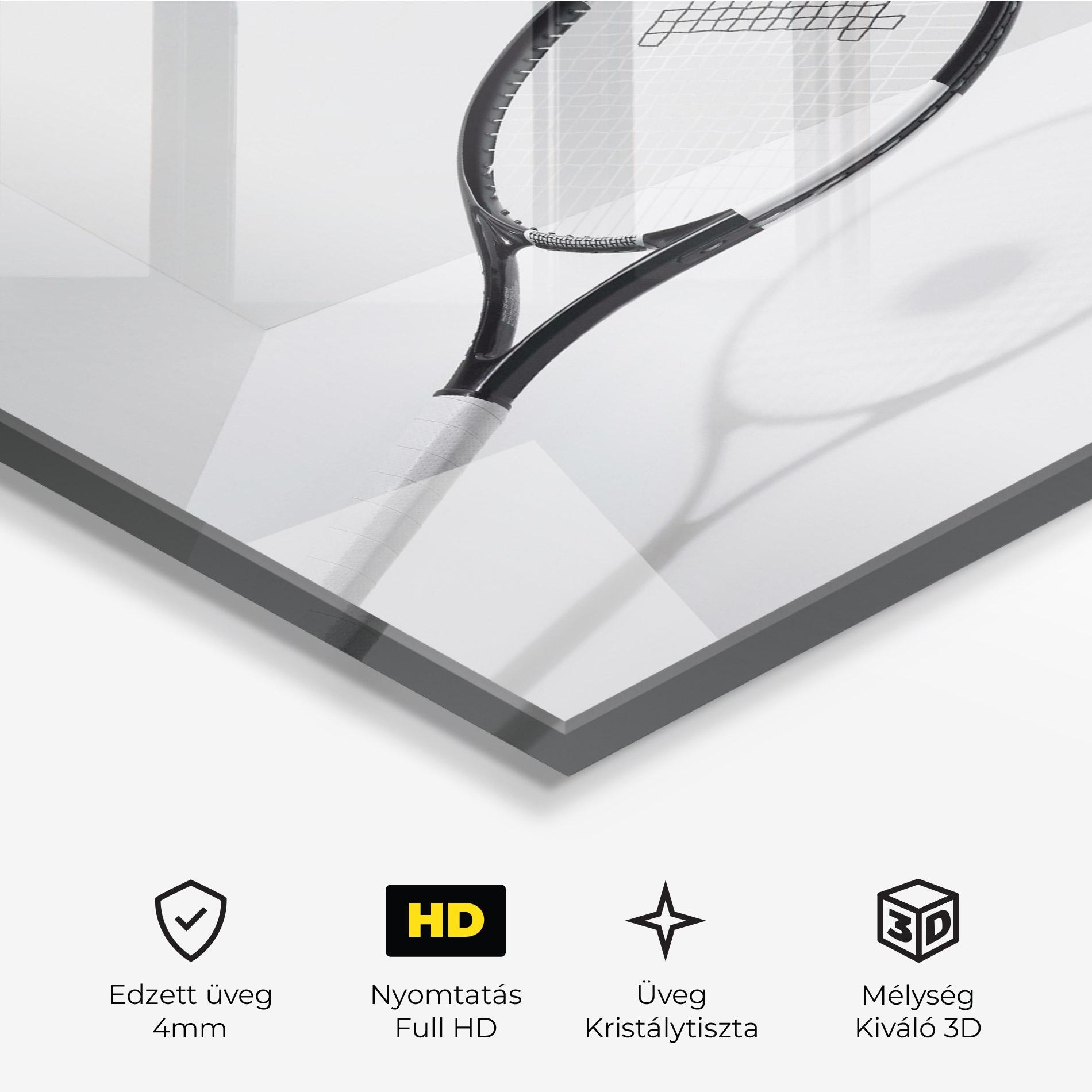 Üvegkép Floating Tennis Racket mockup 3