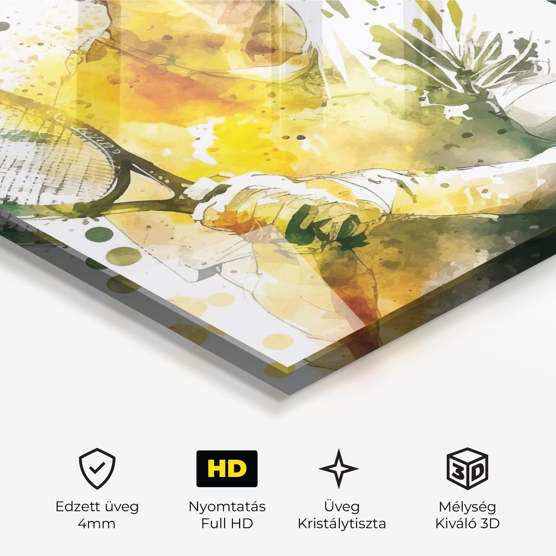 Üvegkép Player Watercolor mockup 3