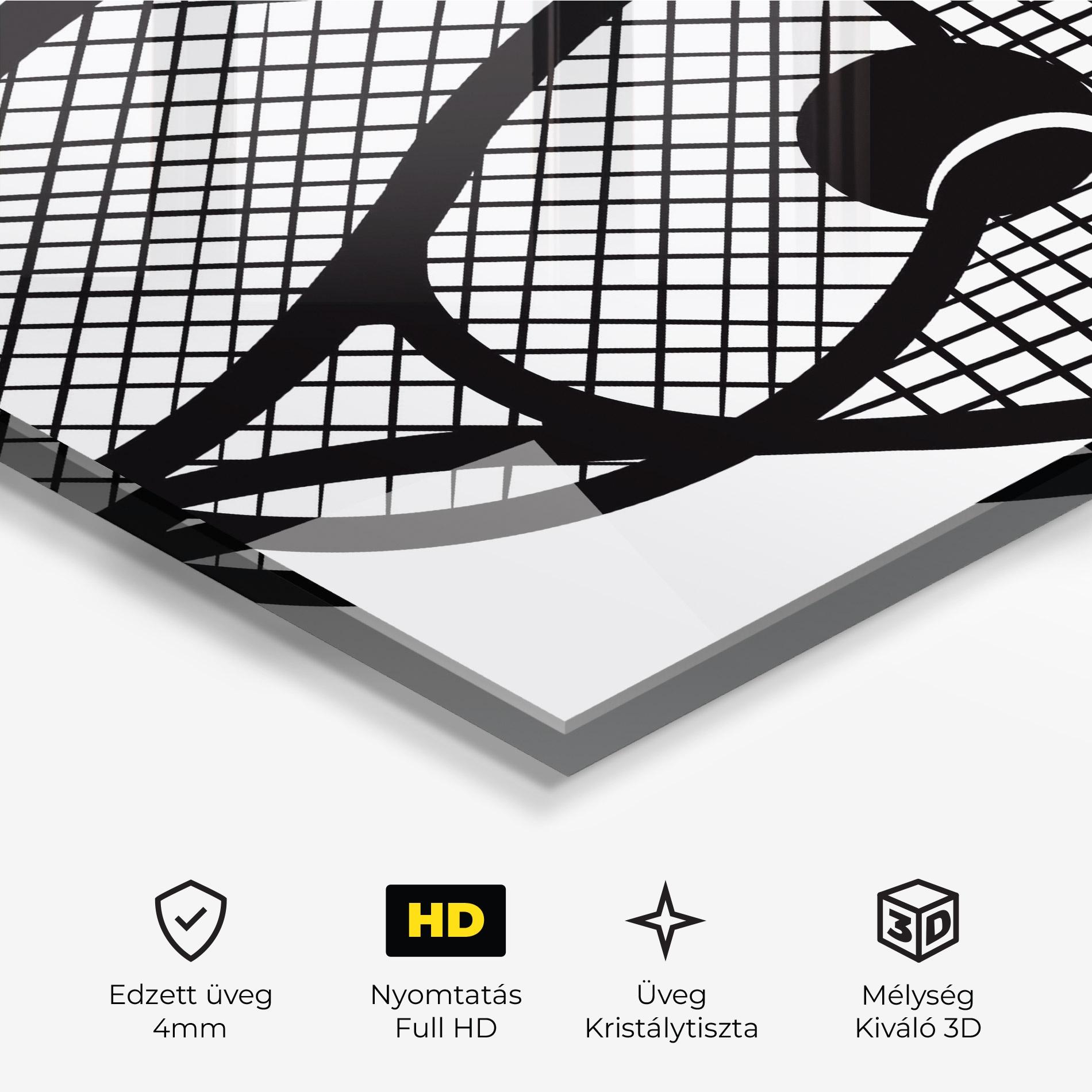 Üvegkép Tennis Ball Line mockup 3