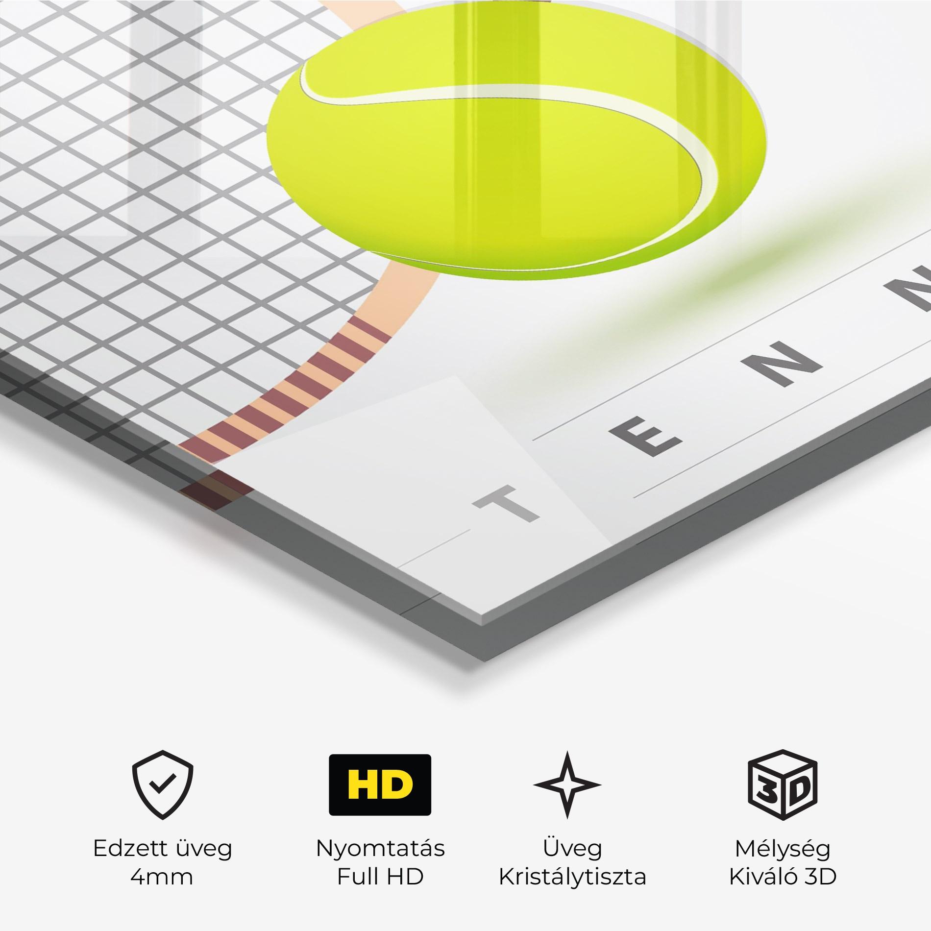 Üvegkép Tennis Ball mockup 3