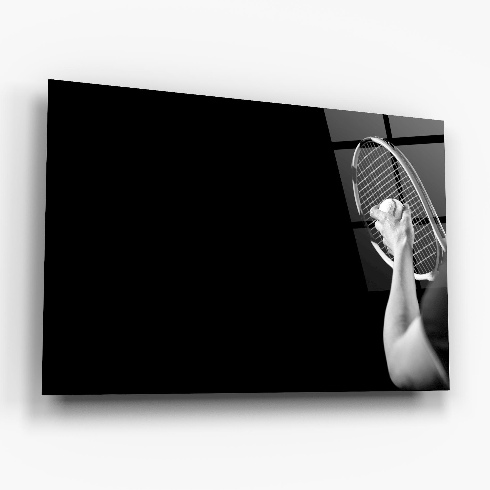 Üvegkép Grey Tennis Racket mockup 6