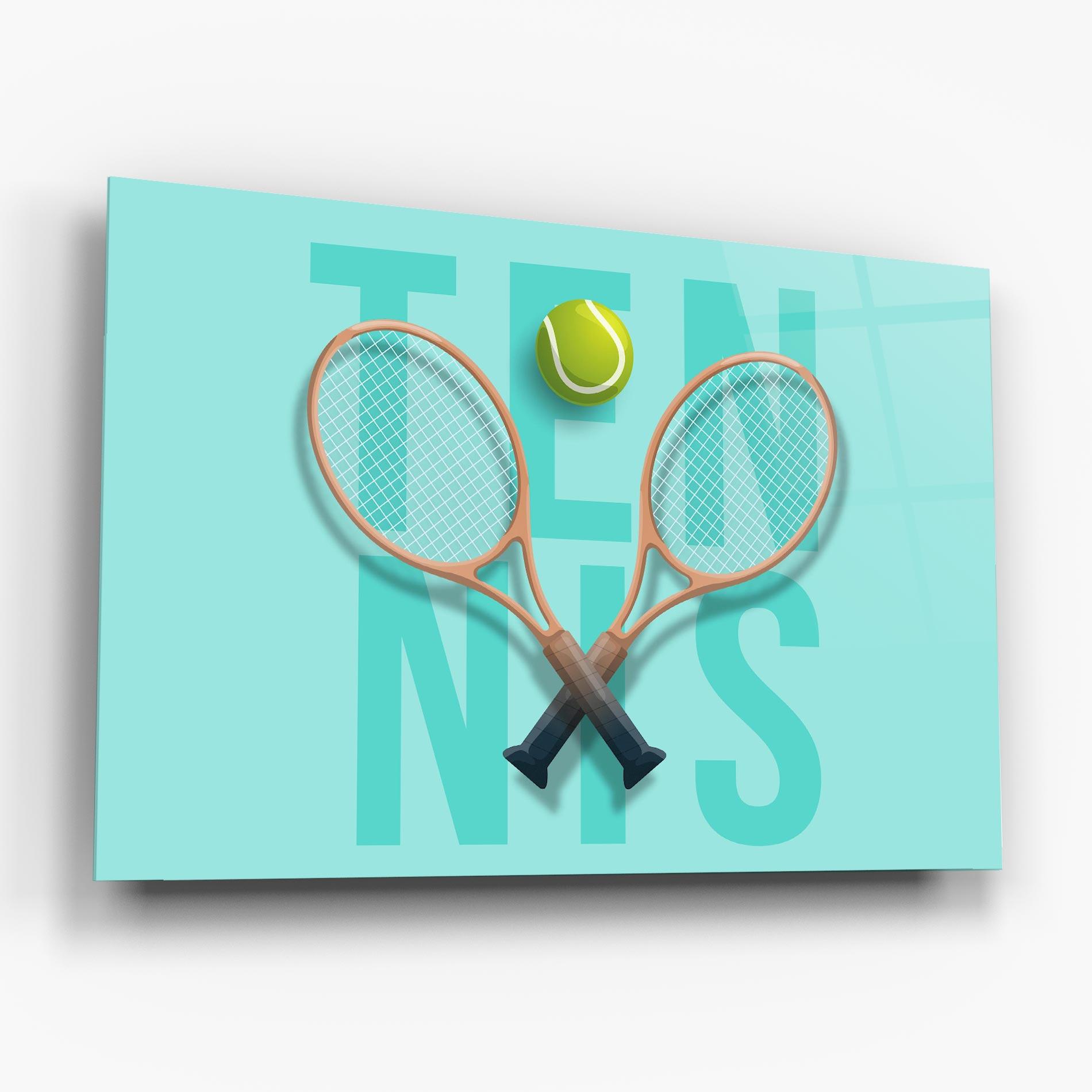 Üvegkép Light Blue Tennis mockup 6