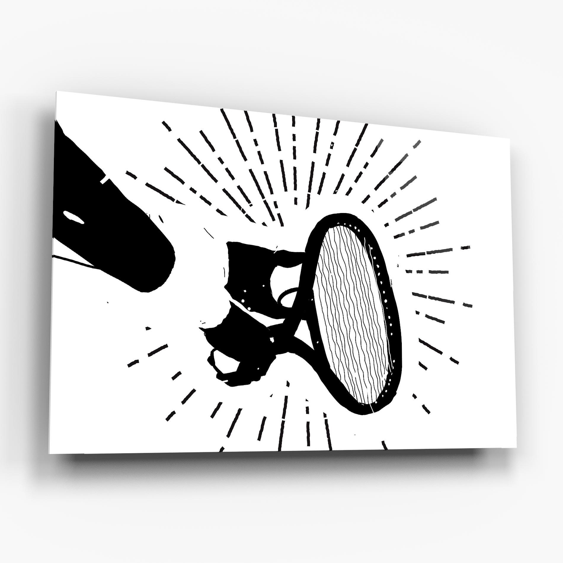 Üvegkép Tennis Black Line mockup 6