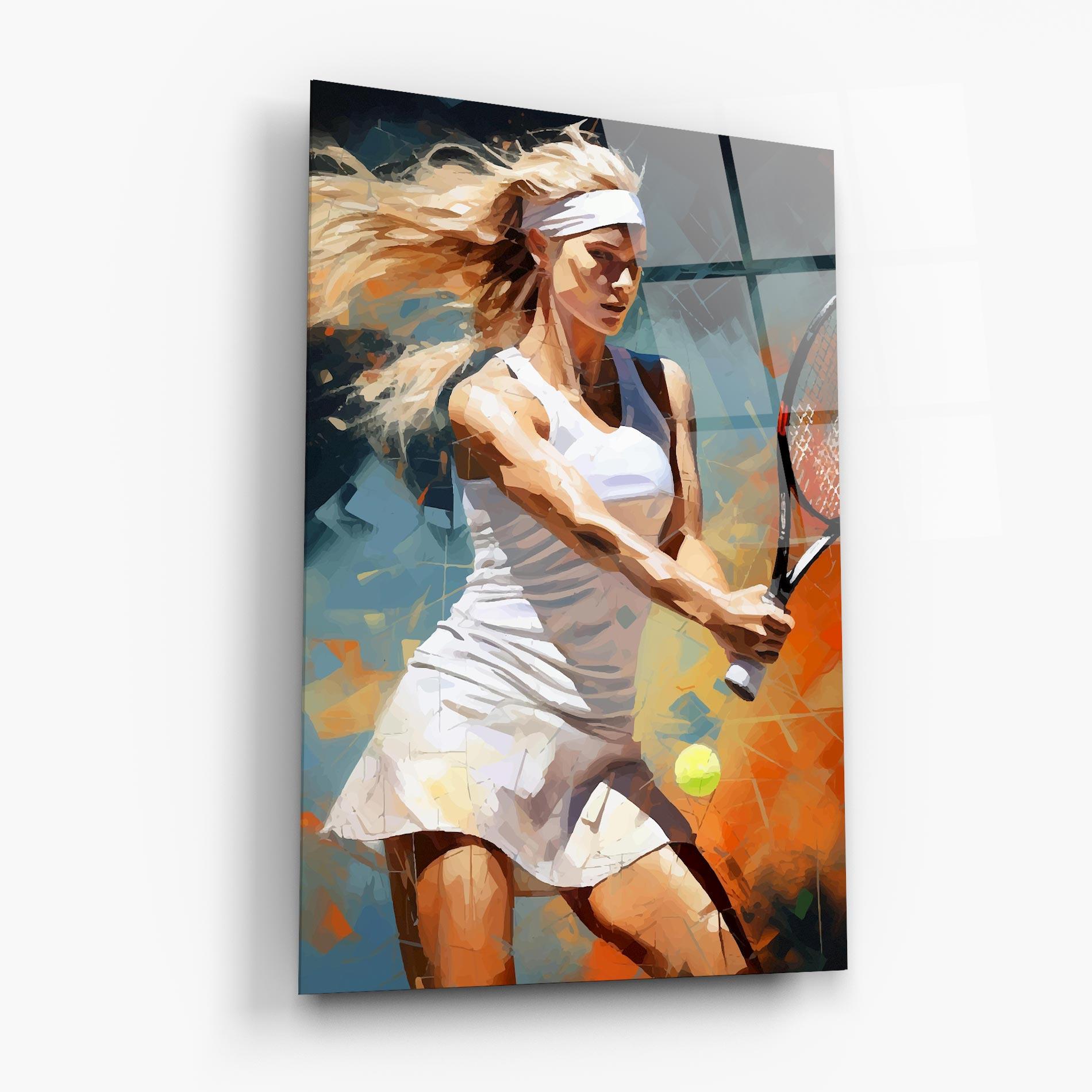 Üvegkép Blonde Tennis Girl mockup 6